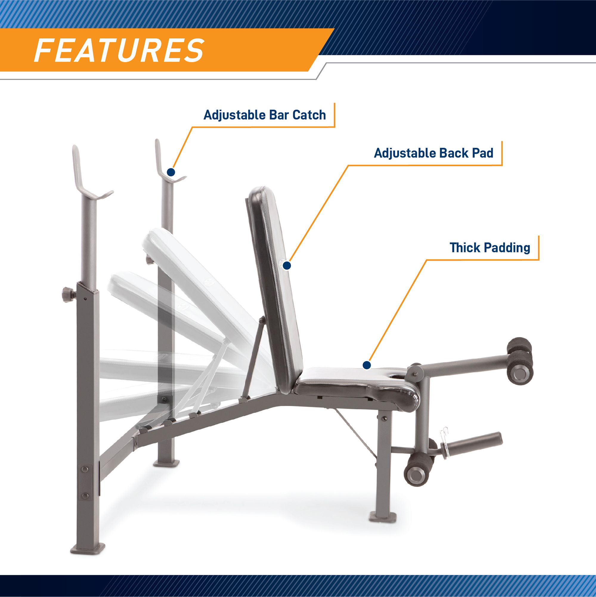Competitor Olympic Weight Bench with Leg Attachment product image
