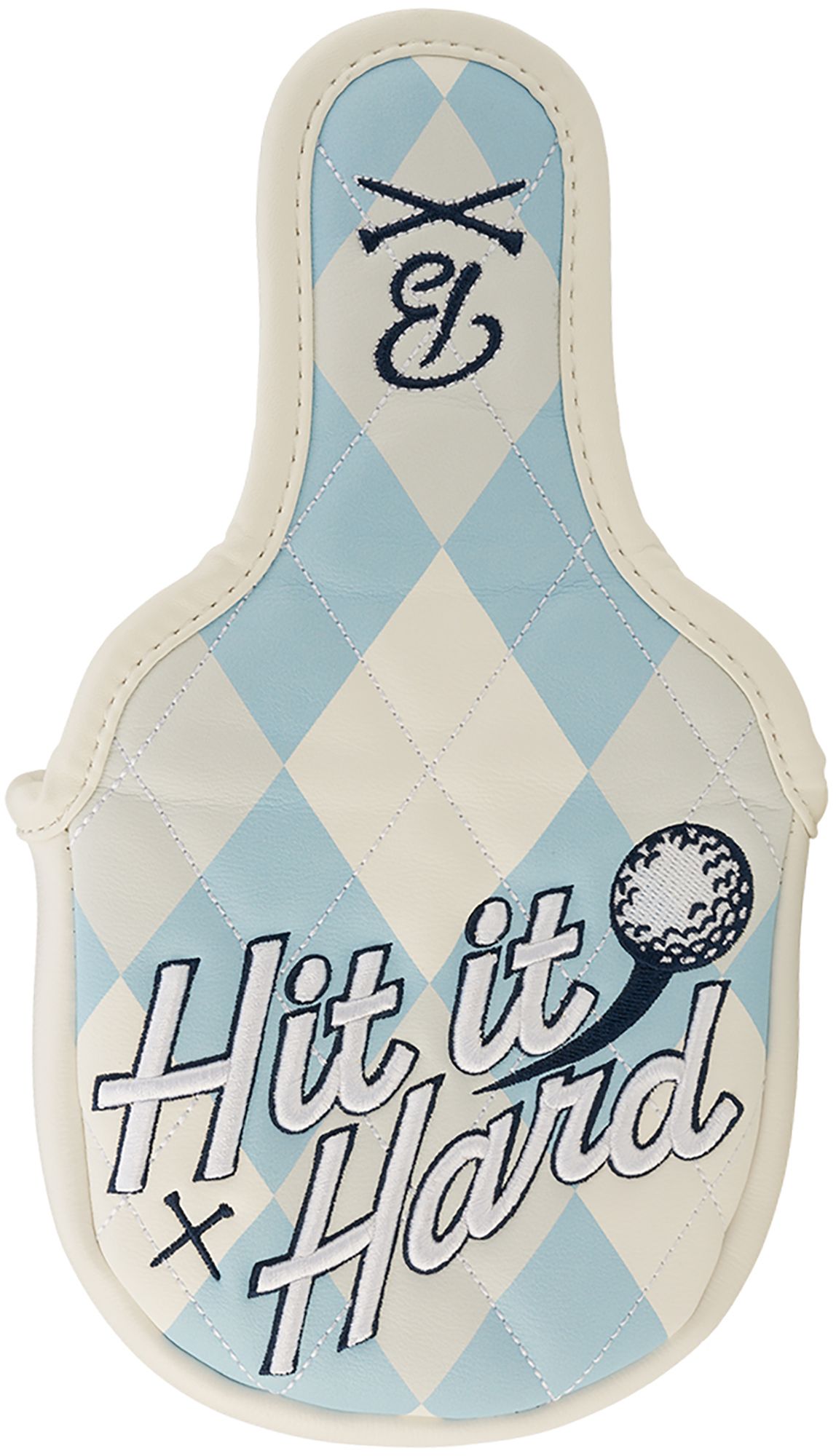 Barstool Sports Hit It Hard Blue Argyle Mallet Putter Headcover product image