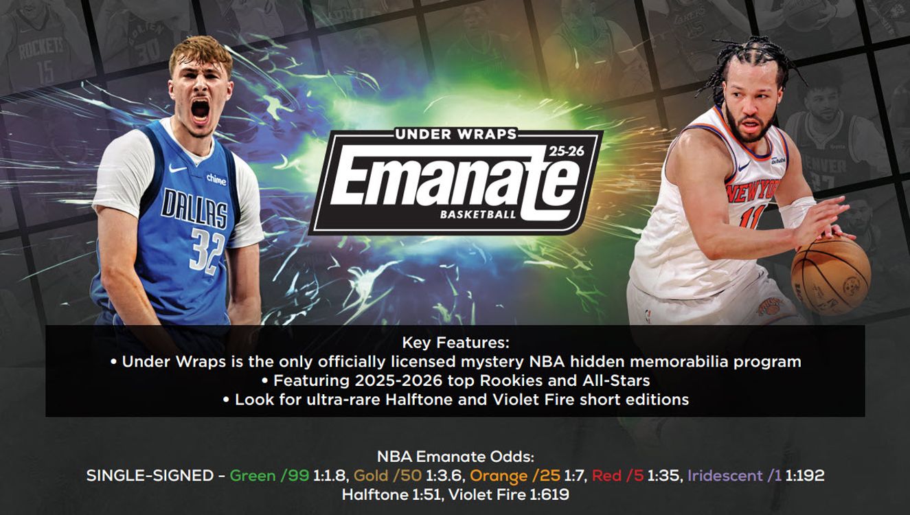 NBA 2025-26 Under Wraps 8'' x 10'' Emanate Basketball Card product image