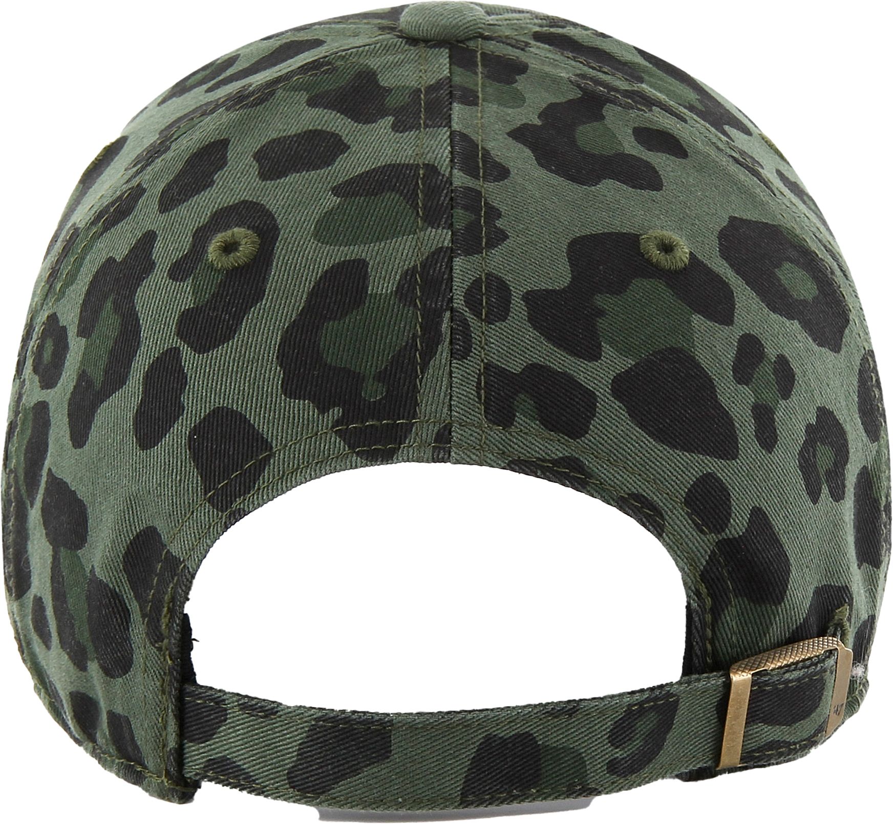 '47 Women's Michigan Wolverines Green Cheetah Clean Up Adjustable Hat