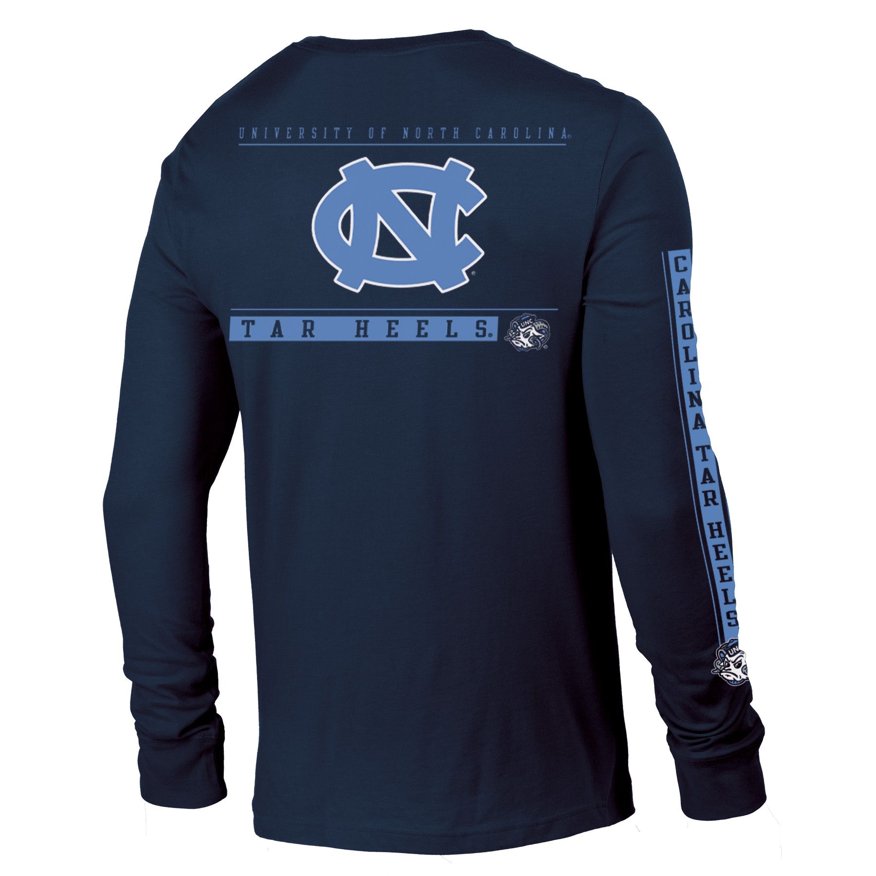 Champion Men's North Carolina Tar Heels Navy Stadium 3 Hit Long Sleeve Shirt product image