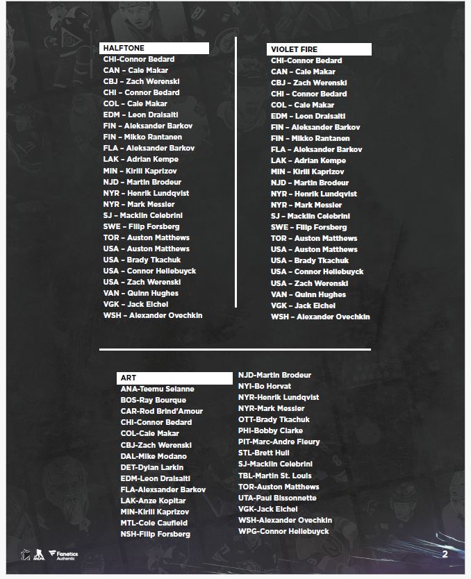 NHL 2026 Under Wraps Autographed 8x10  Emanate product image