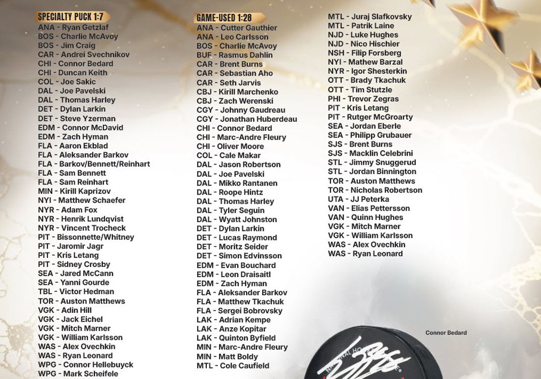 NHL 2025-26 Under Wraps Autographed Puck Volume 2 product image