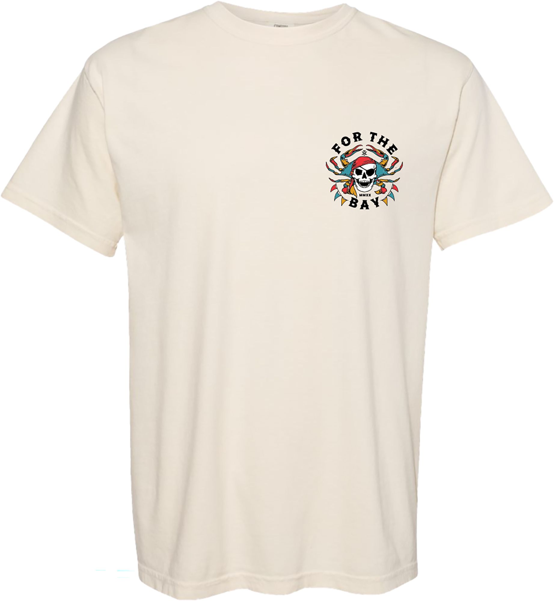 For the Bay Clothing Co. Adult Cream Crabby Pirate T-Shirt product image