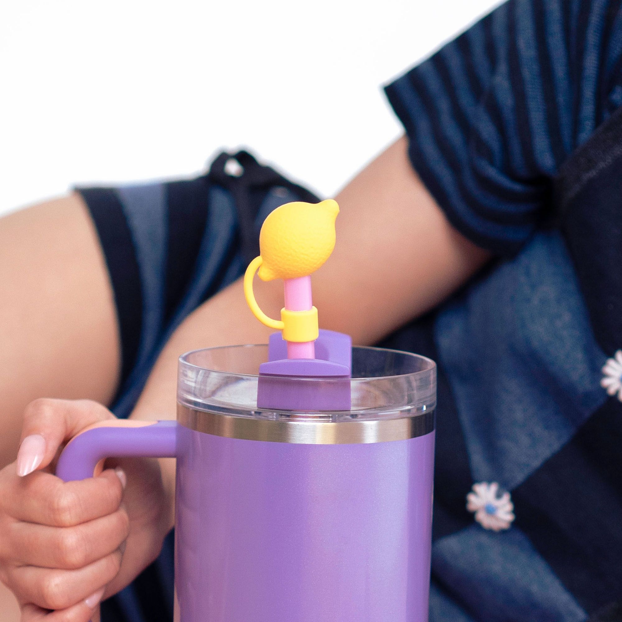 CharCharms Silicone Straw Cover Toppers - 4 Pack product image