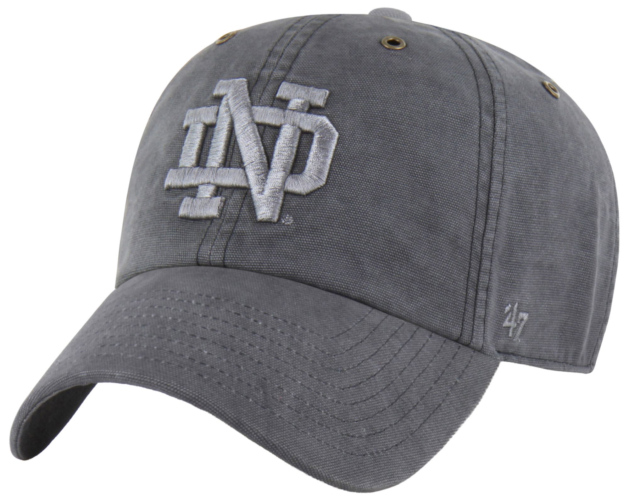Carhartt x '47 Adult Notre Dame Fighting Irish Charcoal Dyed Clean Up Adjustable Hat product image
