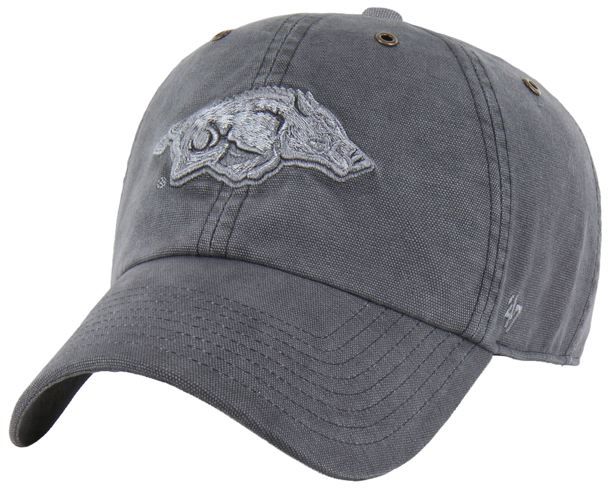 Carhartt x '47 Adult Arkansas Razorbacks Charcoal Dyed Clean Up Adjustable Hat product image