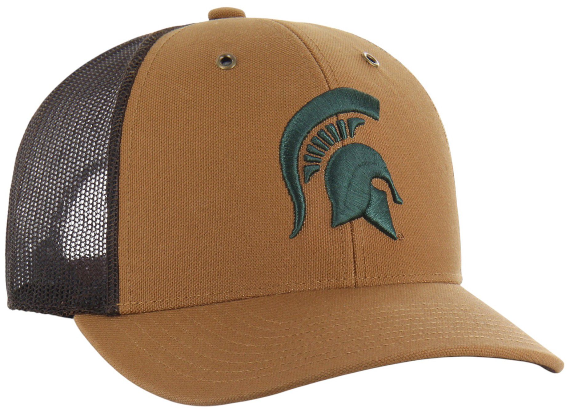 Carhartt x '47 Adult Michigan State Spartans Brown Adjustable Trucker Hat product image