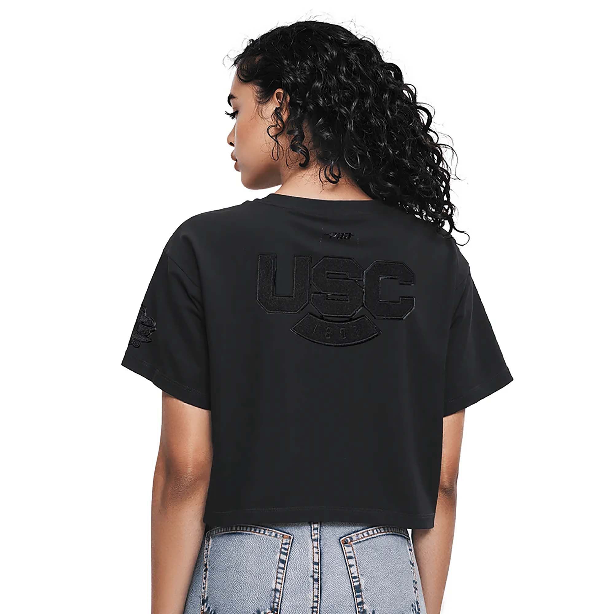 Pro Standard Women's South Carolina Gamecocks Triple Black Boxy T-Shirt product image
