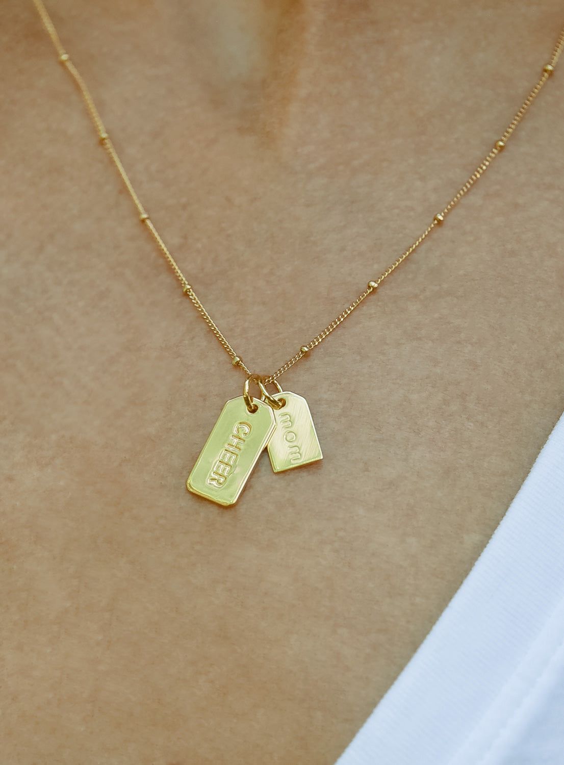 Chelsea Charles Gold Cheer Mom Double Charm Necklace product image