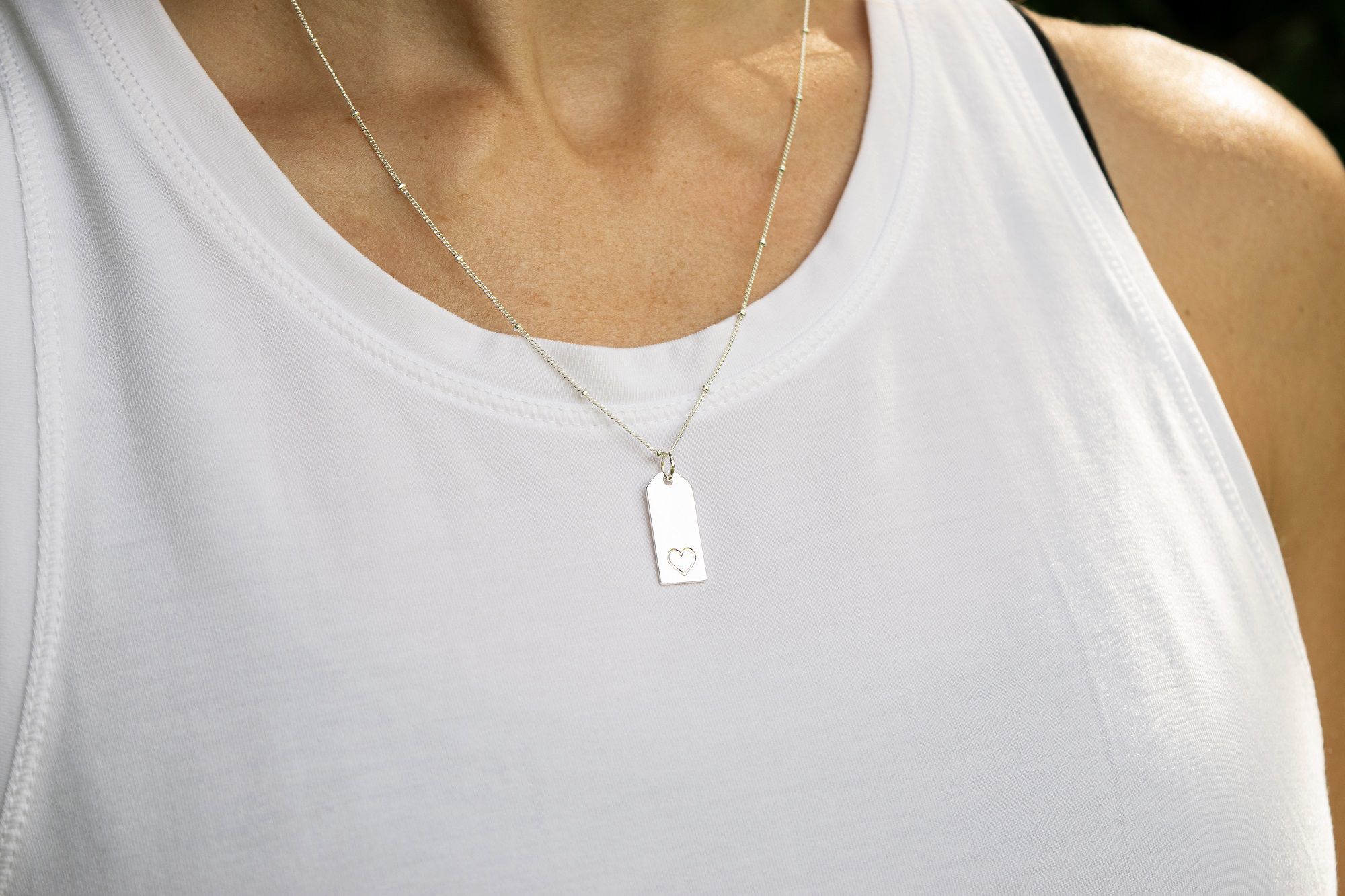 Chelsea Charles Silver Plated Coach Tag Necklace product image
