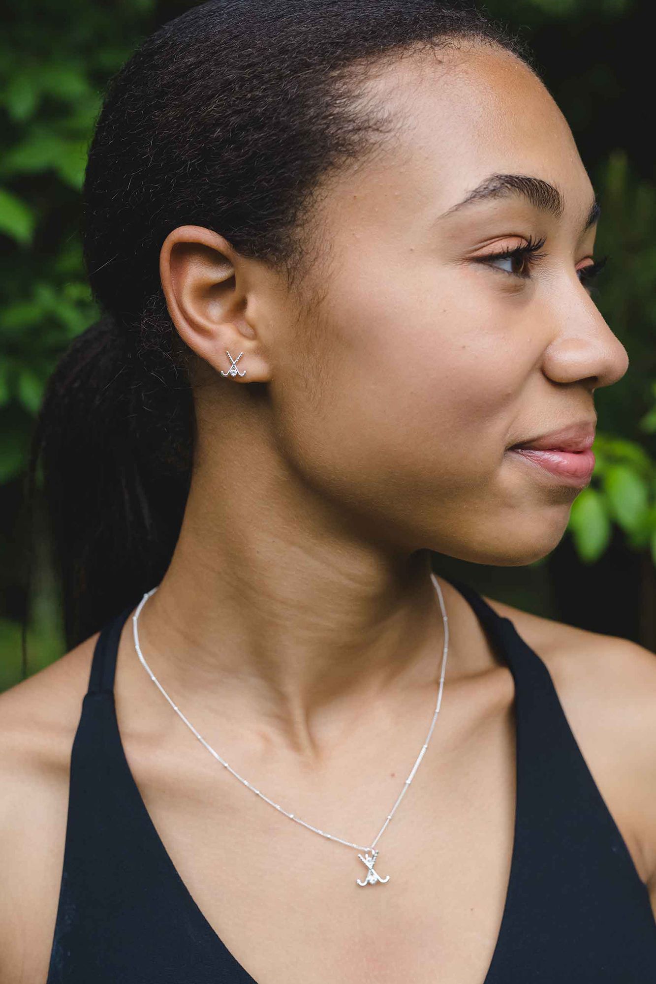 Chelsea Charles Women's Sport Field Hockey Necklace and Earrings Gift Set product image