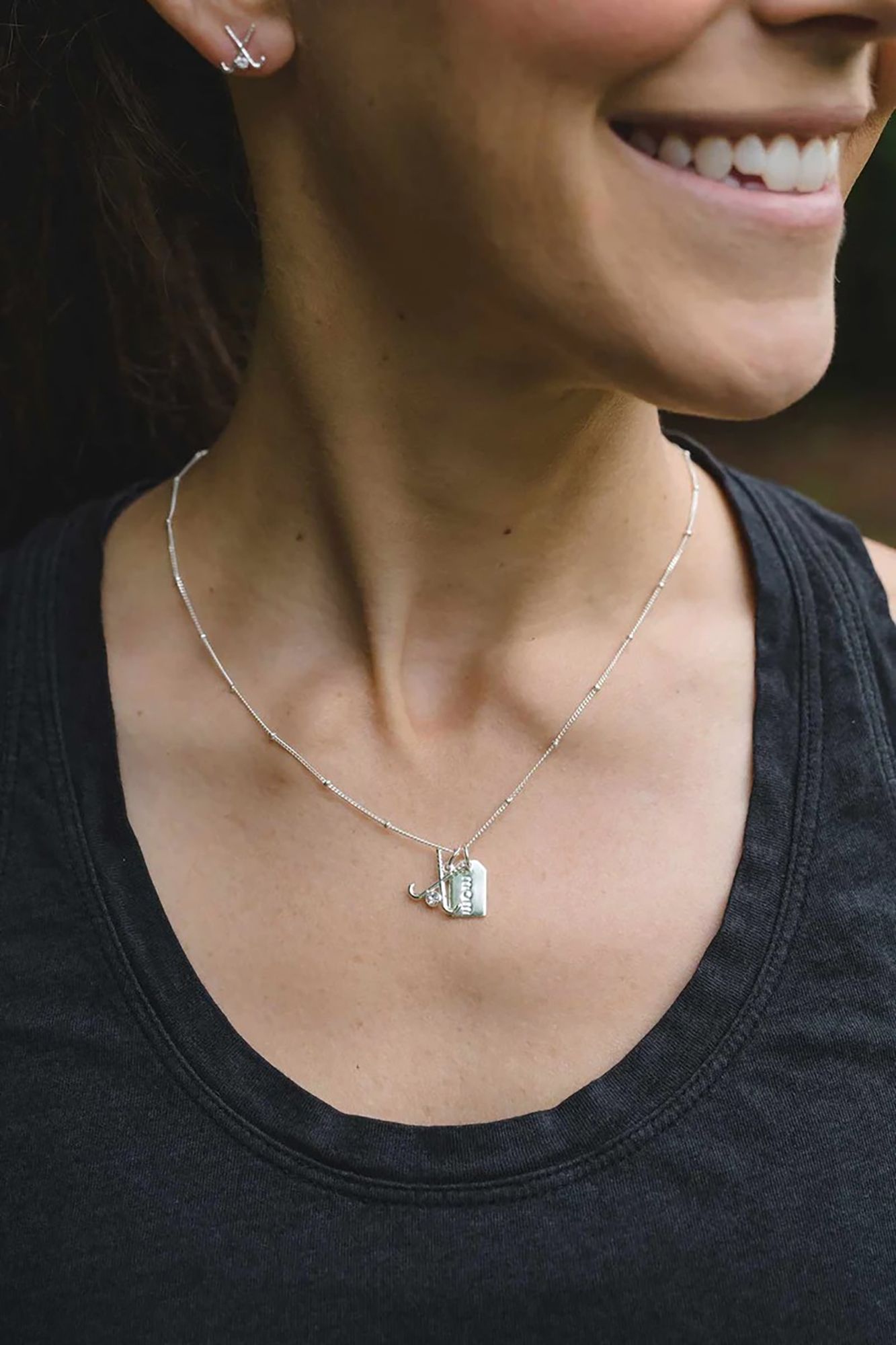 Chelsea Charles Field Hockey Mom Double Charm Necklace product image