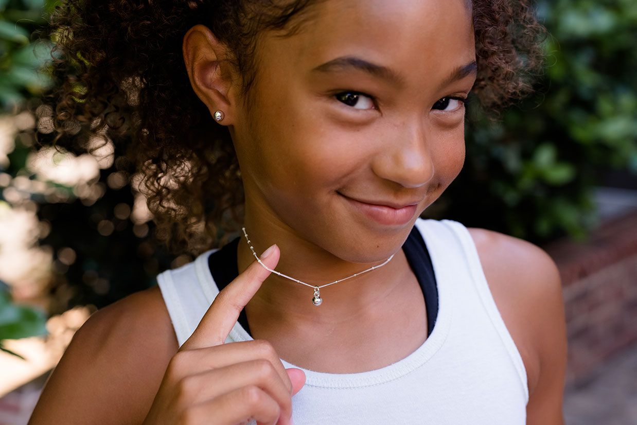 Chelsea Charles Basketball Necklace and Earring Set - Girls product image