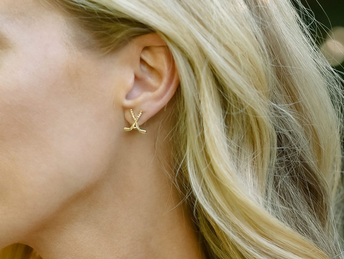 Chelsea Charles Silver Ice Hockey Earrings product image