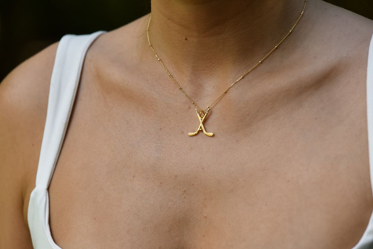 Chelsea Charles Gold Sport Ice Hockey Charm Necklace product image