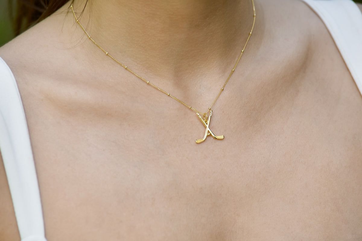 Chelsea Charles Gold Sport Ice Hockey Charm Necklace product image