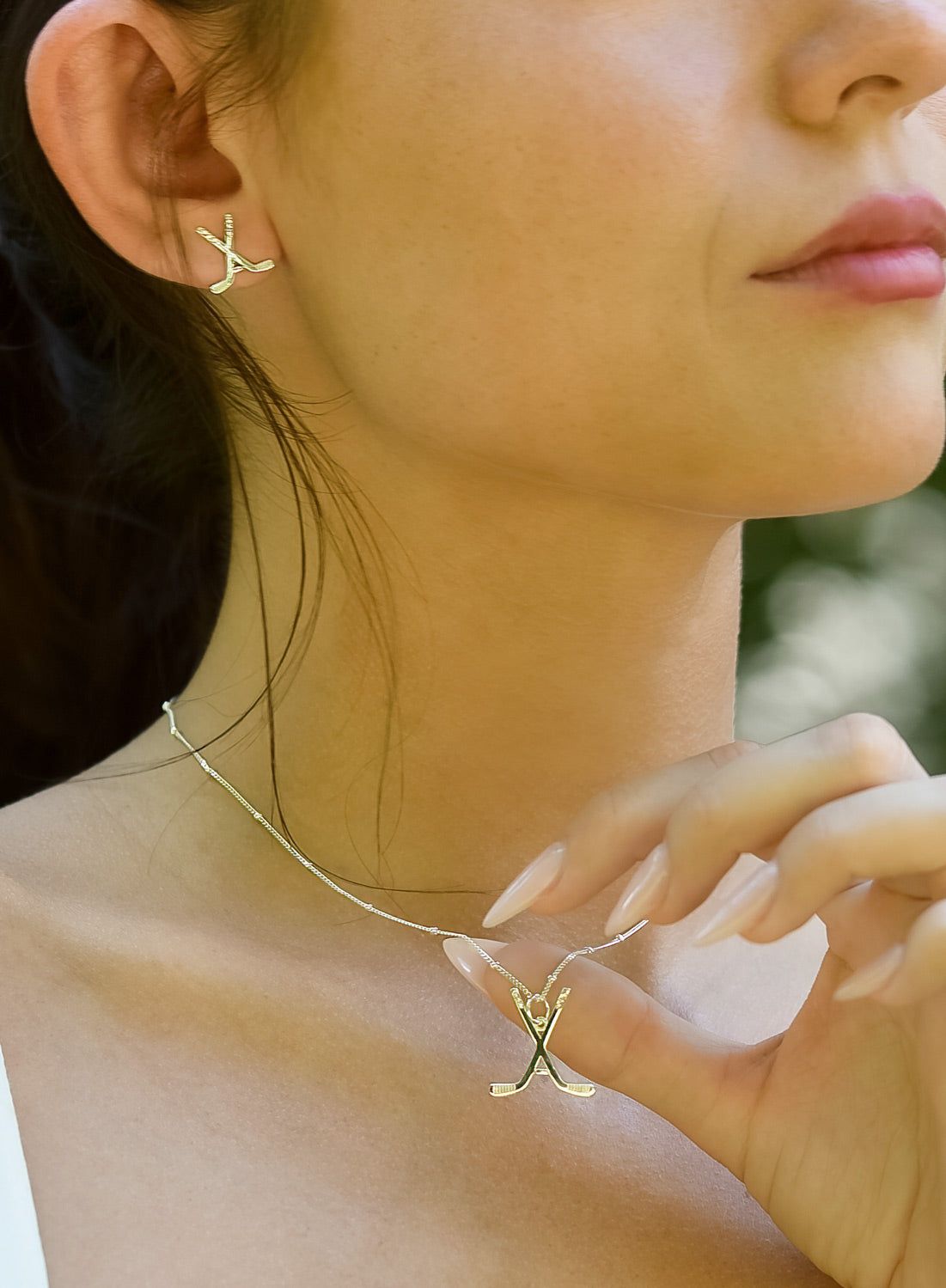 Chelsea Charles Gold Sport Ice Hockey Charm Necklace product image