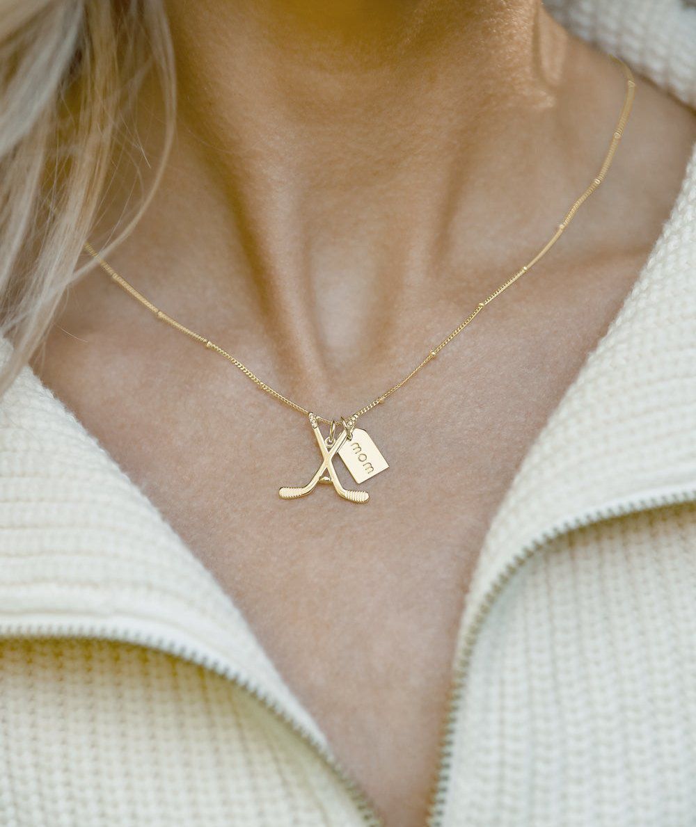 Chelsea Charles Gold Hockey Mom Double Charm Necklace product image