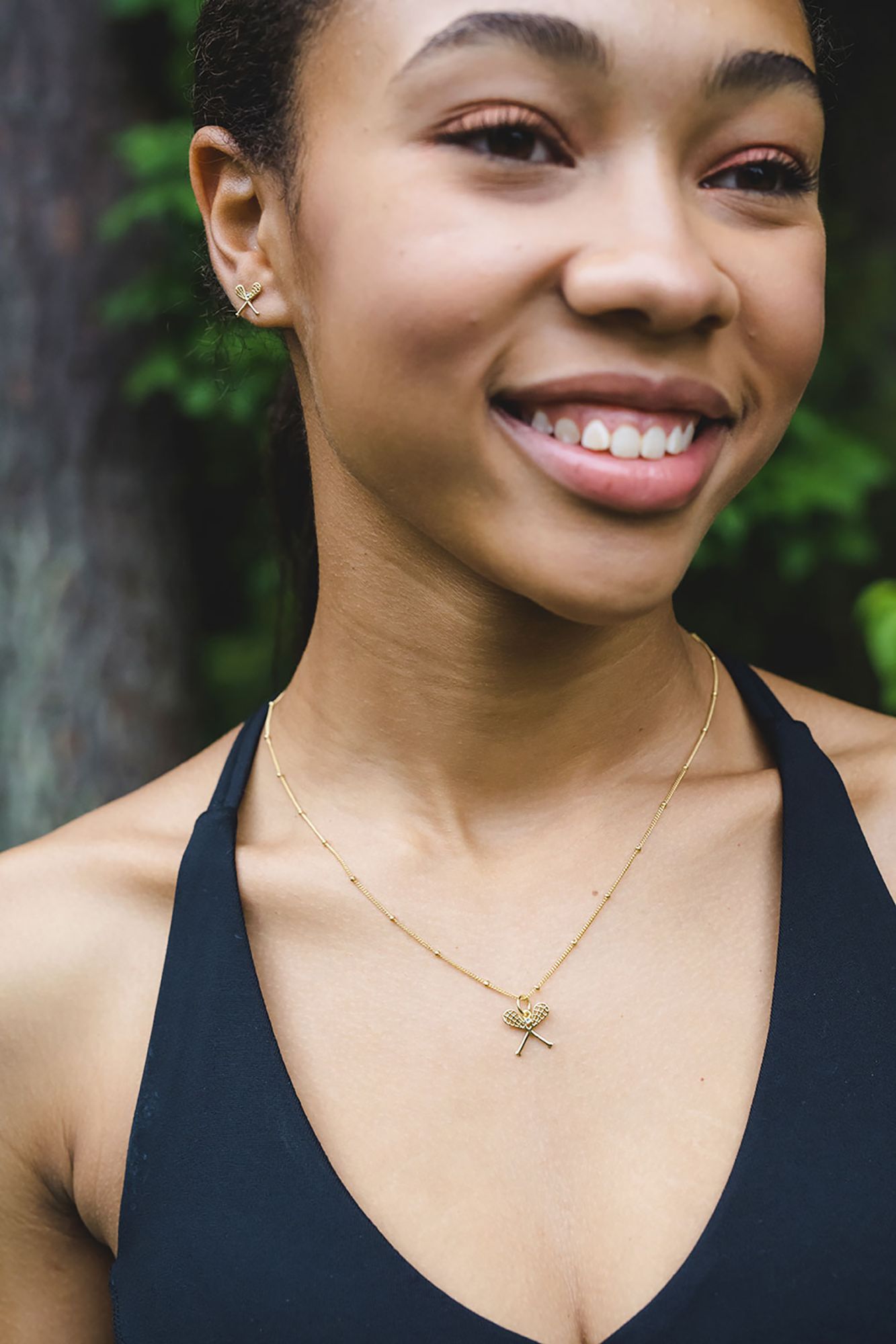 Chelsea Charles Women's Sport Lacrosse Necklace and Earrings Gift Set product image