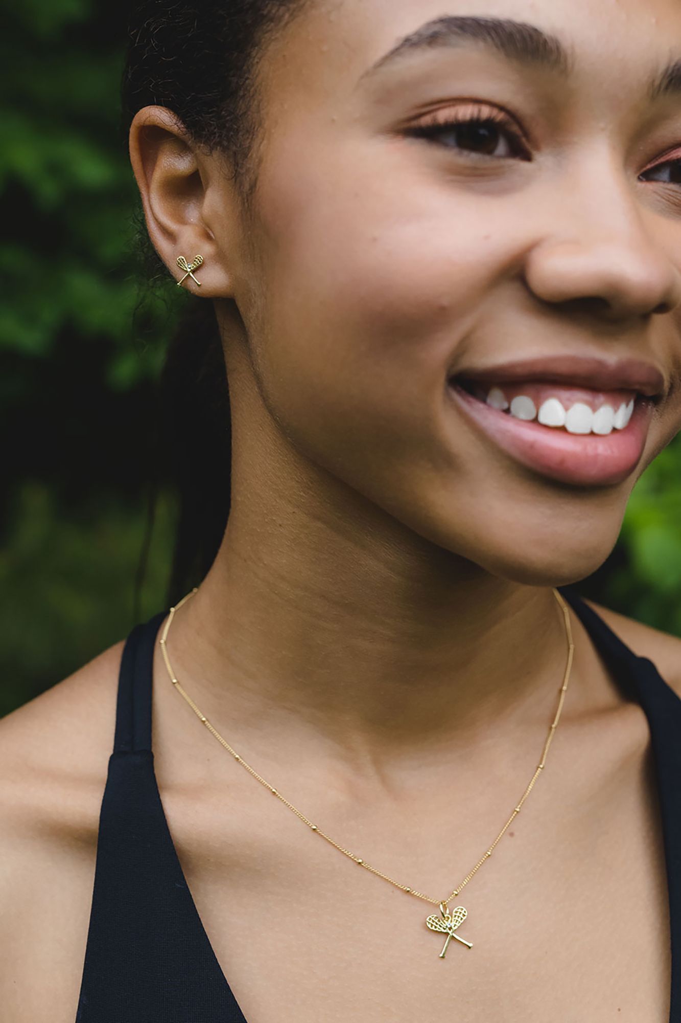 Chelsea Charles Women's Sport Lacrosse Necklace and Earrings Gift Set product image