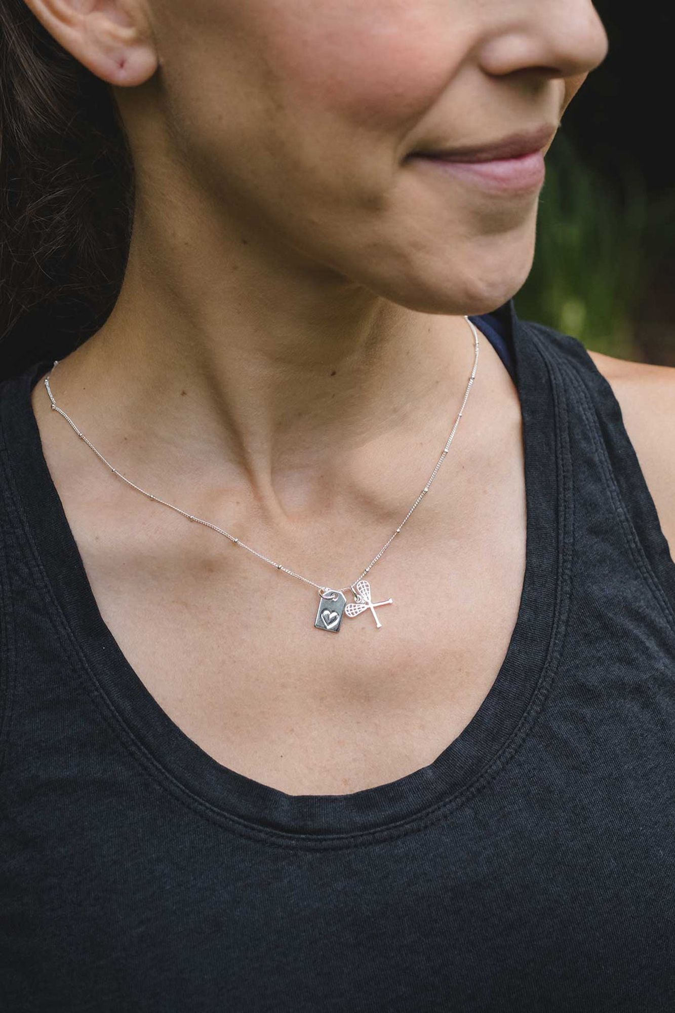 Chelsea Charles Lacrosse Mom Double Charm Necklace product image