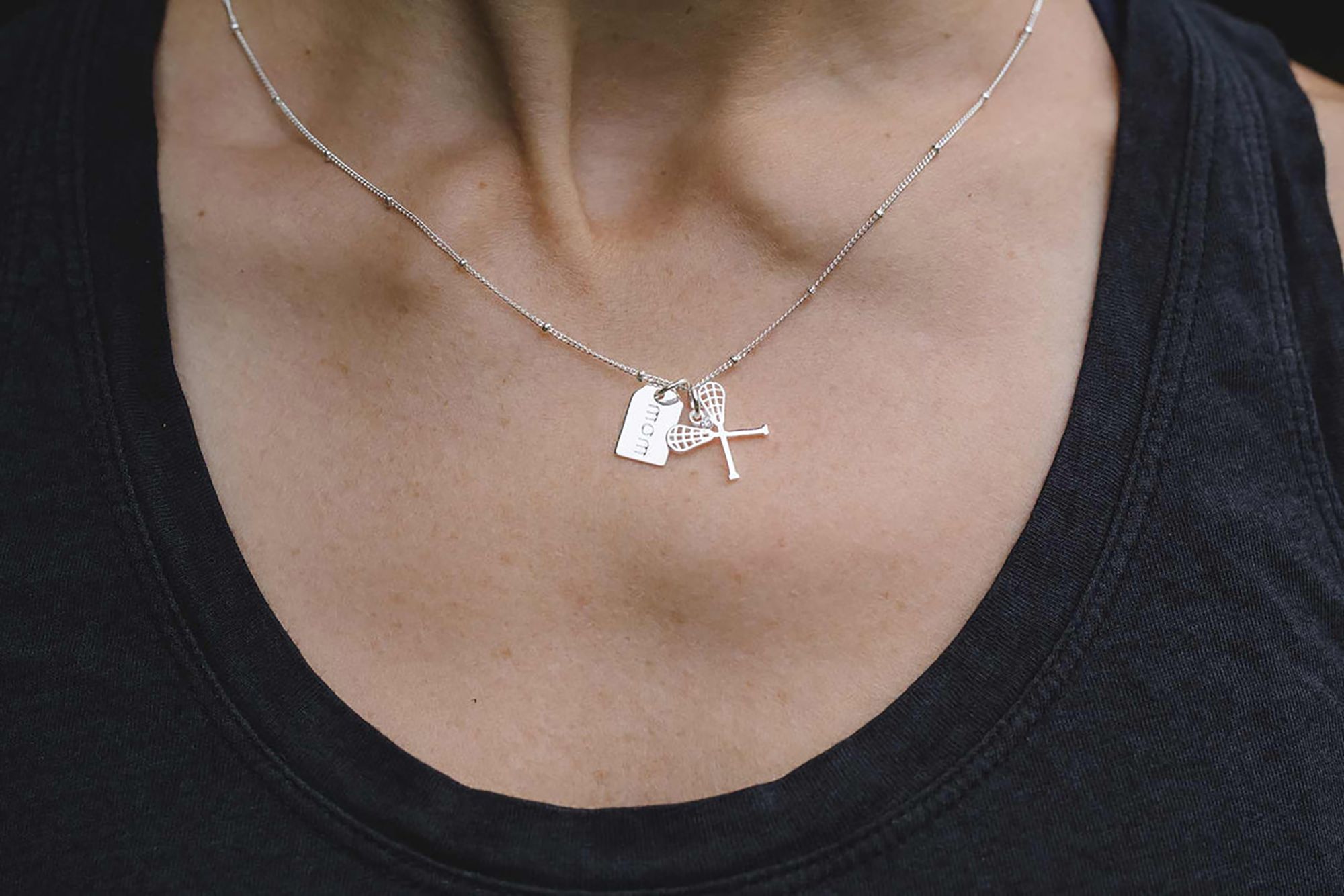 Chelsea Charles Lacrosse Mom Double Charm Necklace product image