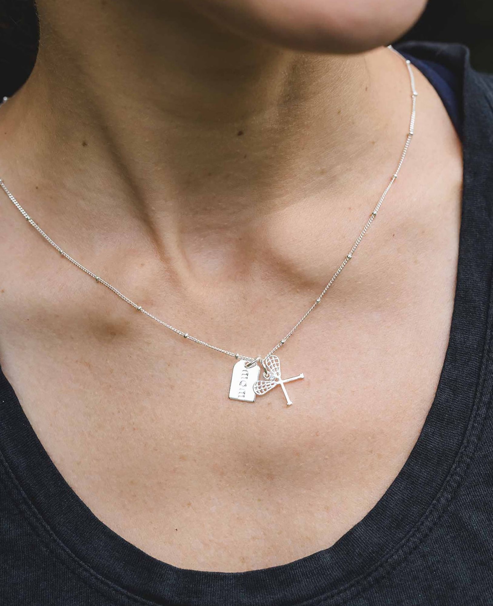 Chelsea Charles Lacrosse Mom Double Charm Necklace product image