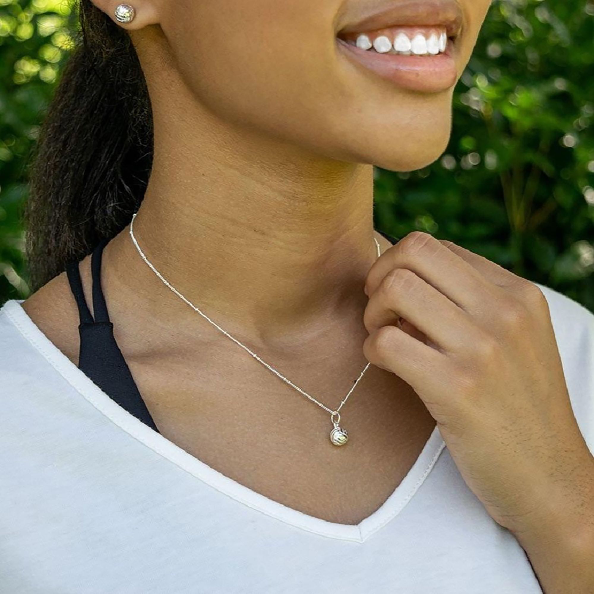 Chelsea Charles Women's Sport Volleyball Necklace and Earrings Gift Set product image