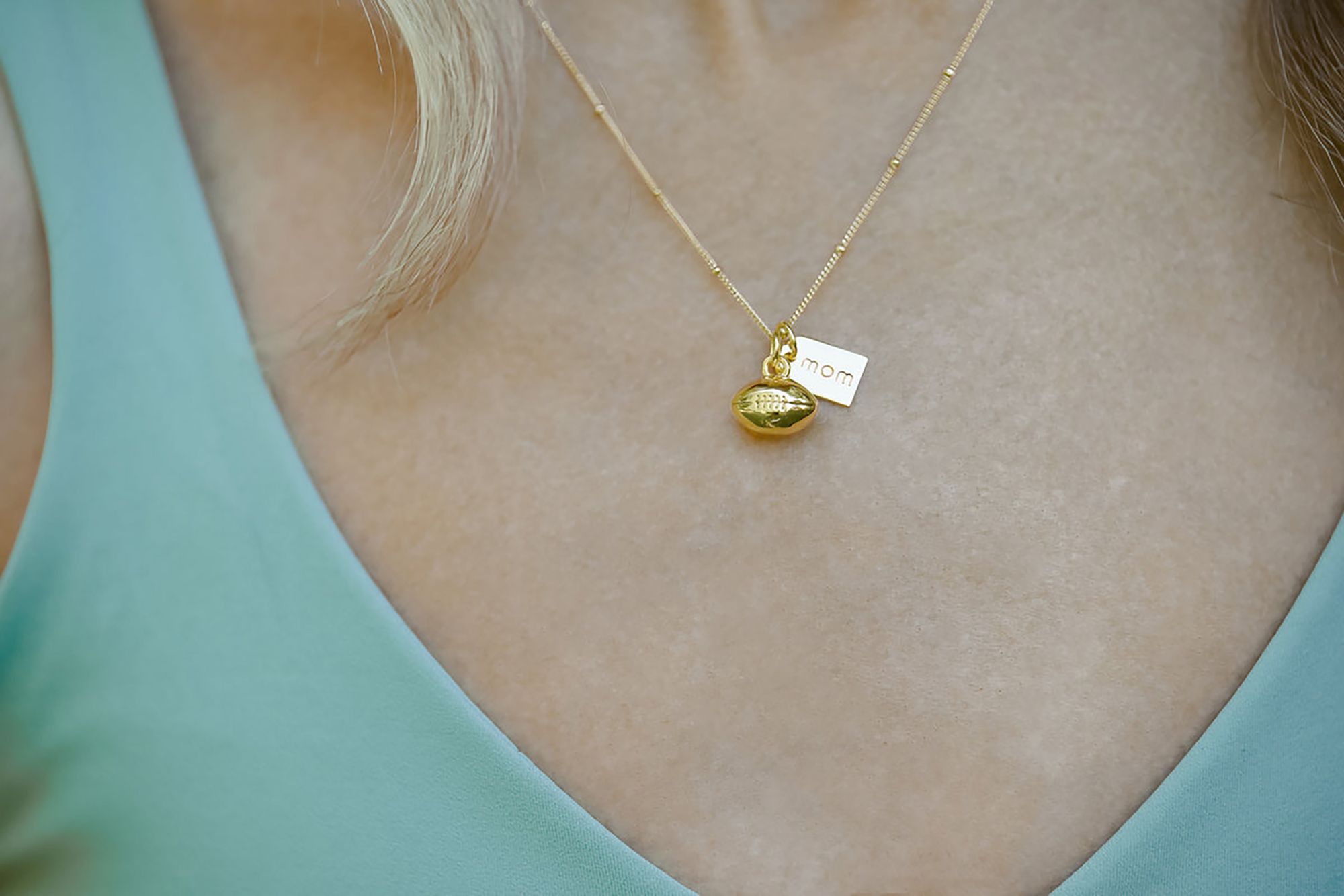 Chelsea Charles Football Mom Double Charm Necklace product image