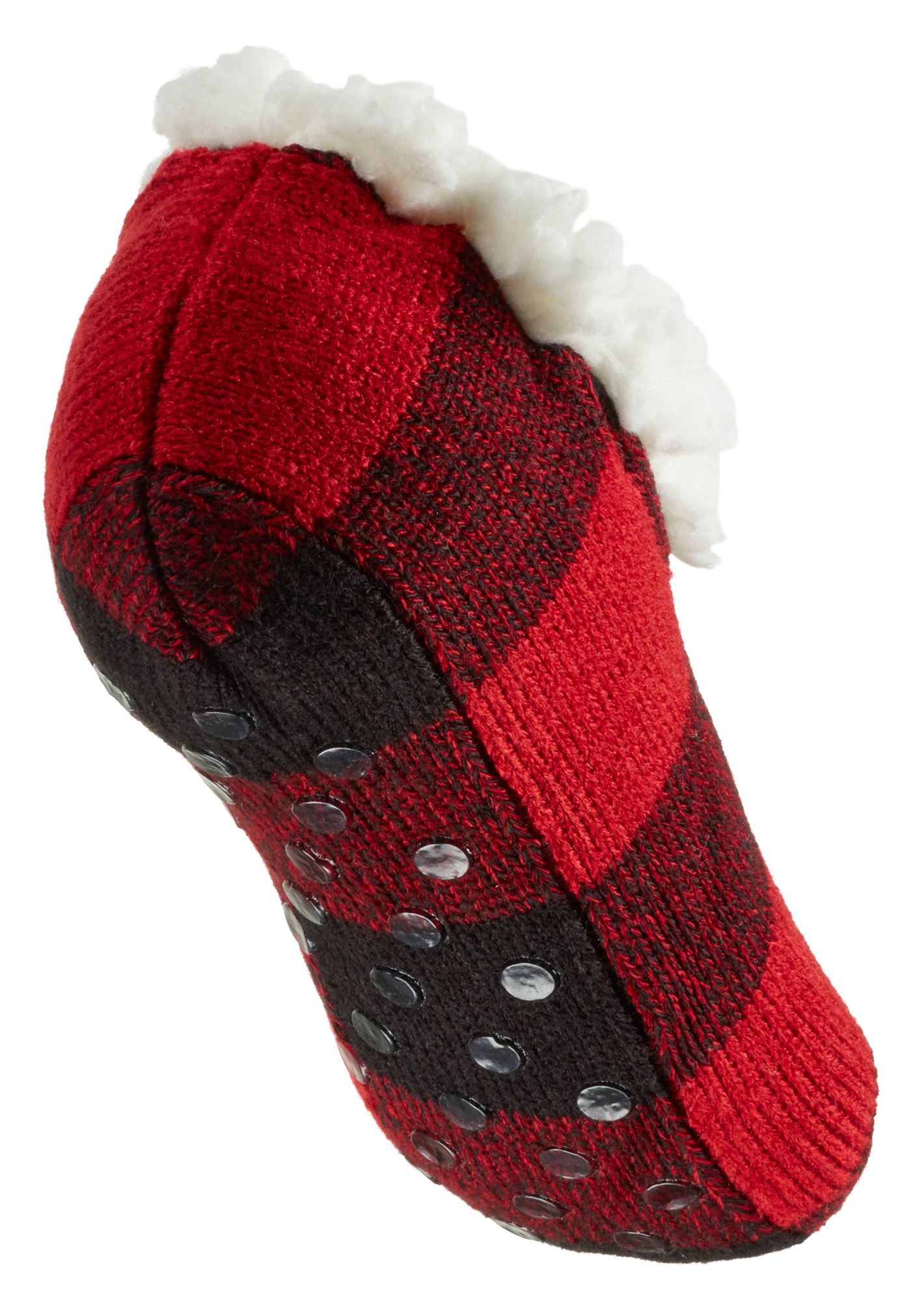 Northeast Outfitters Cozy Cabin Youth Holiday Buff Check Slipper Socks product image