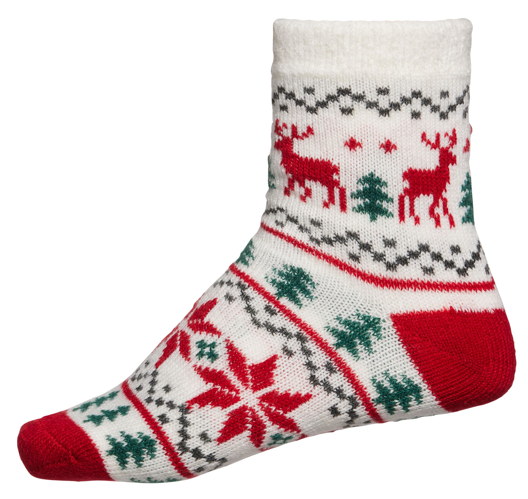 Northeast Outfitters Women's Cozy Cabin Holiday Reindeer Fairisle Socks