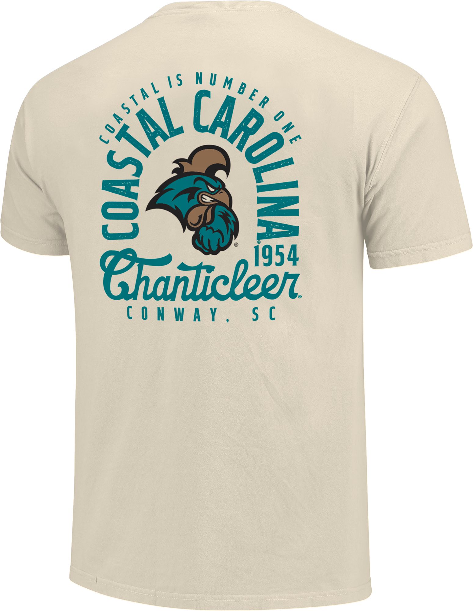 Image One Men's Coastal Carolina Chanticleers Ivory Mascot Local T-Shirt product image