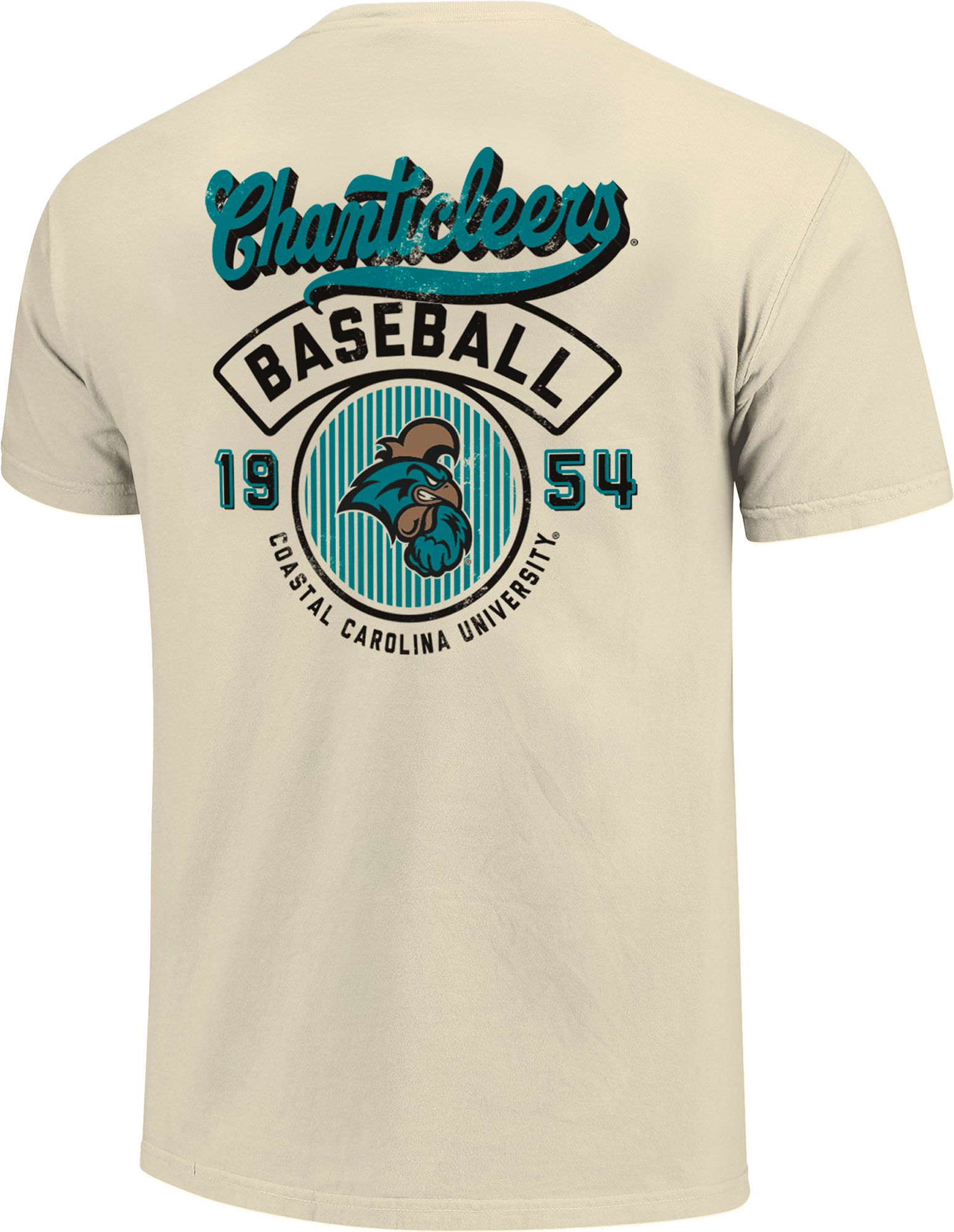 Image One Men's Coastal Carolina Chanticleers Ivory Baseball T-Shirt product image