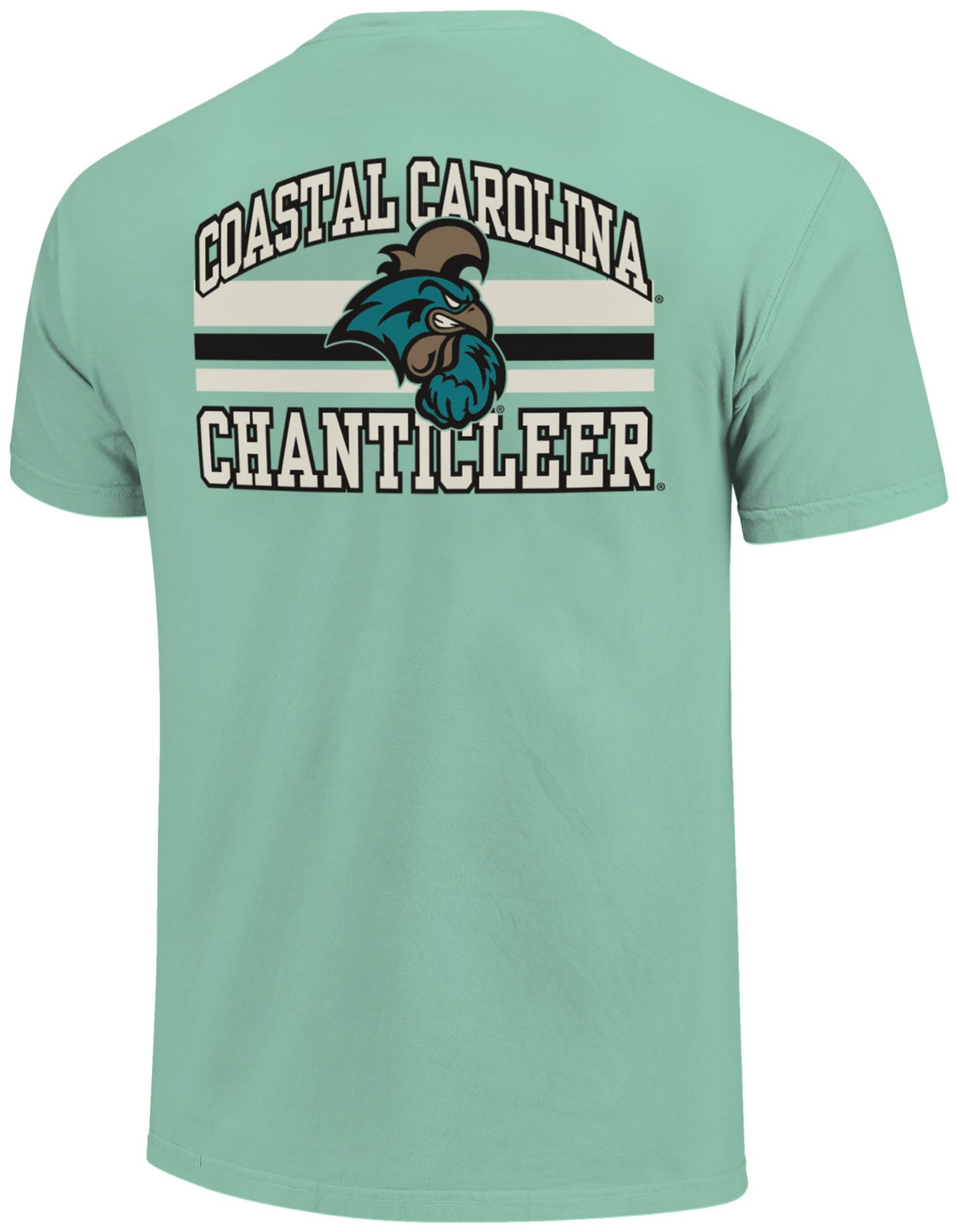 Image One Men's Coastal Carolina Chanticleers Chalky Mint Mascot Arched Short Sleeve T-Shirt product image