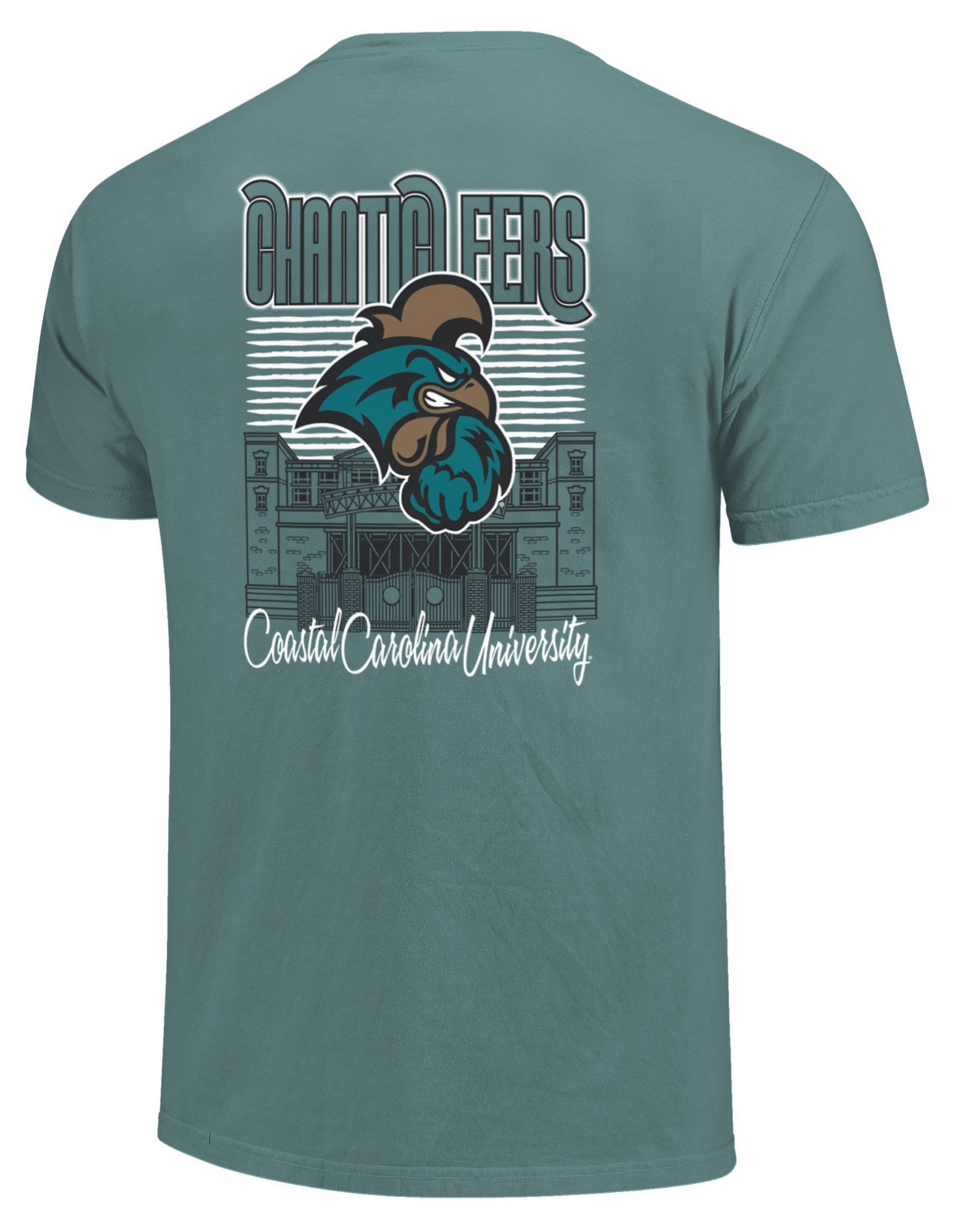 Image One Men's Coastal Carolina Chanticleers Seafoam Drop Shadow T-Shirt product image
