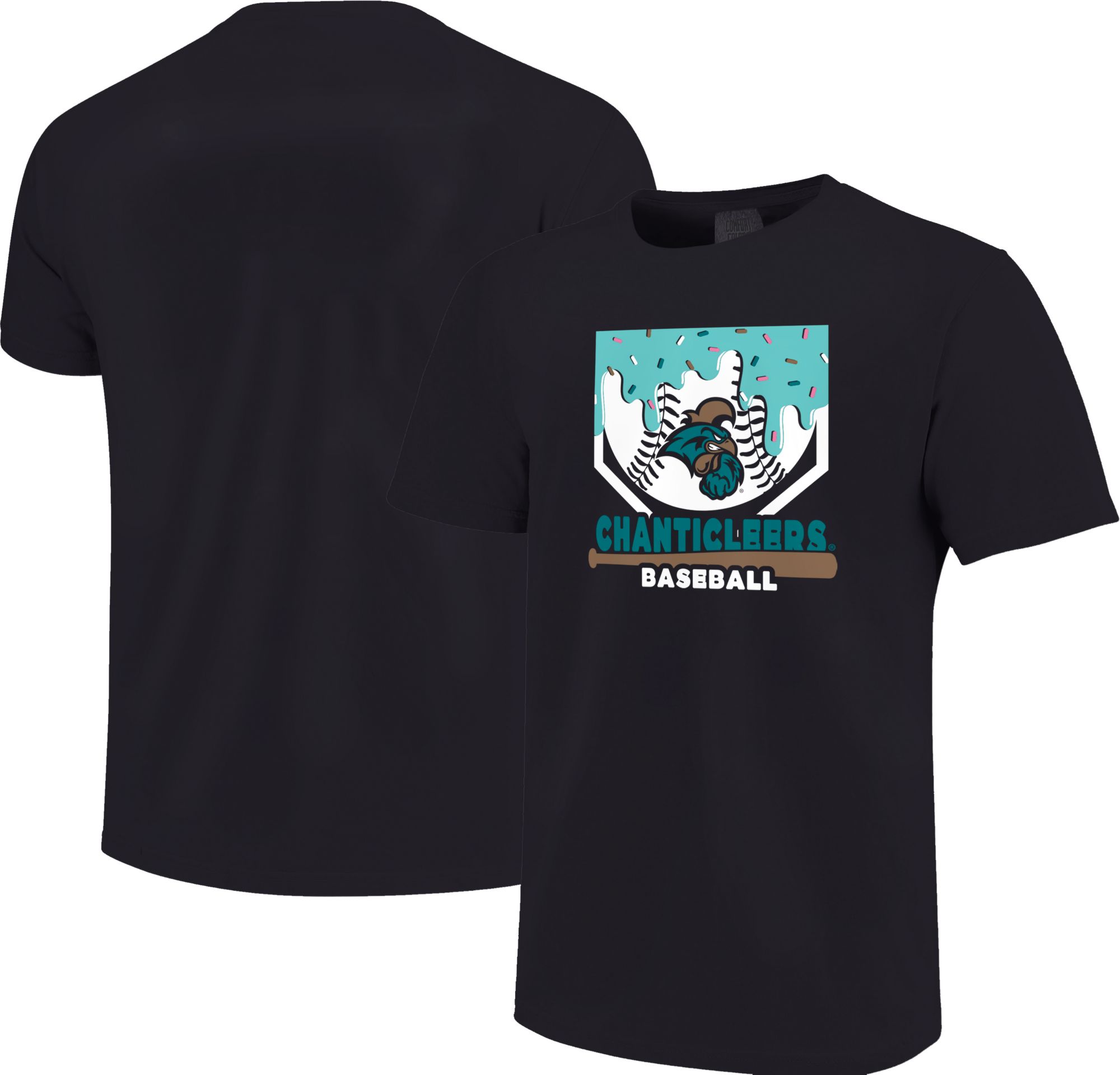 Image One Youth Coastal Carolina Chanticleers Black Home Plate Drip T-Shirt product image