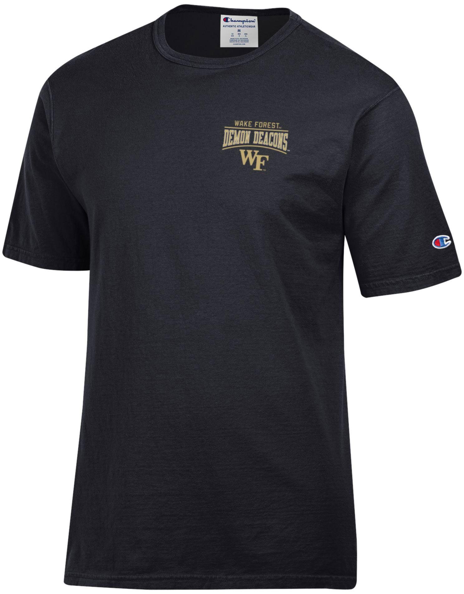 Champion Men's Wake Forest Demon Deacons Black Back Hit T-Shirt product image