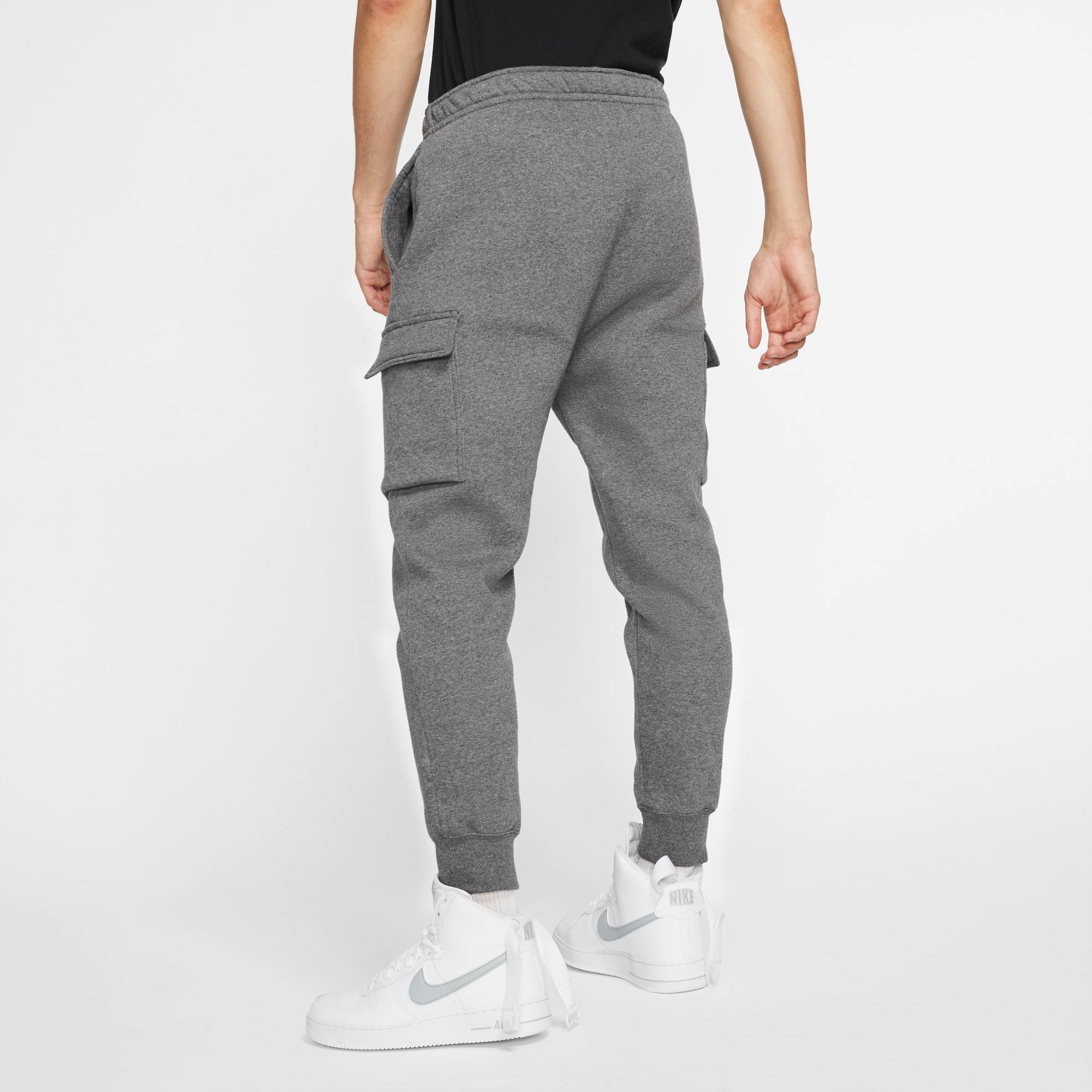 nike men's cargo pocket fleece pants