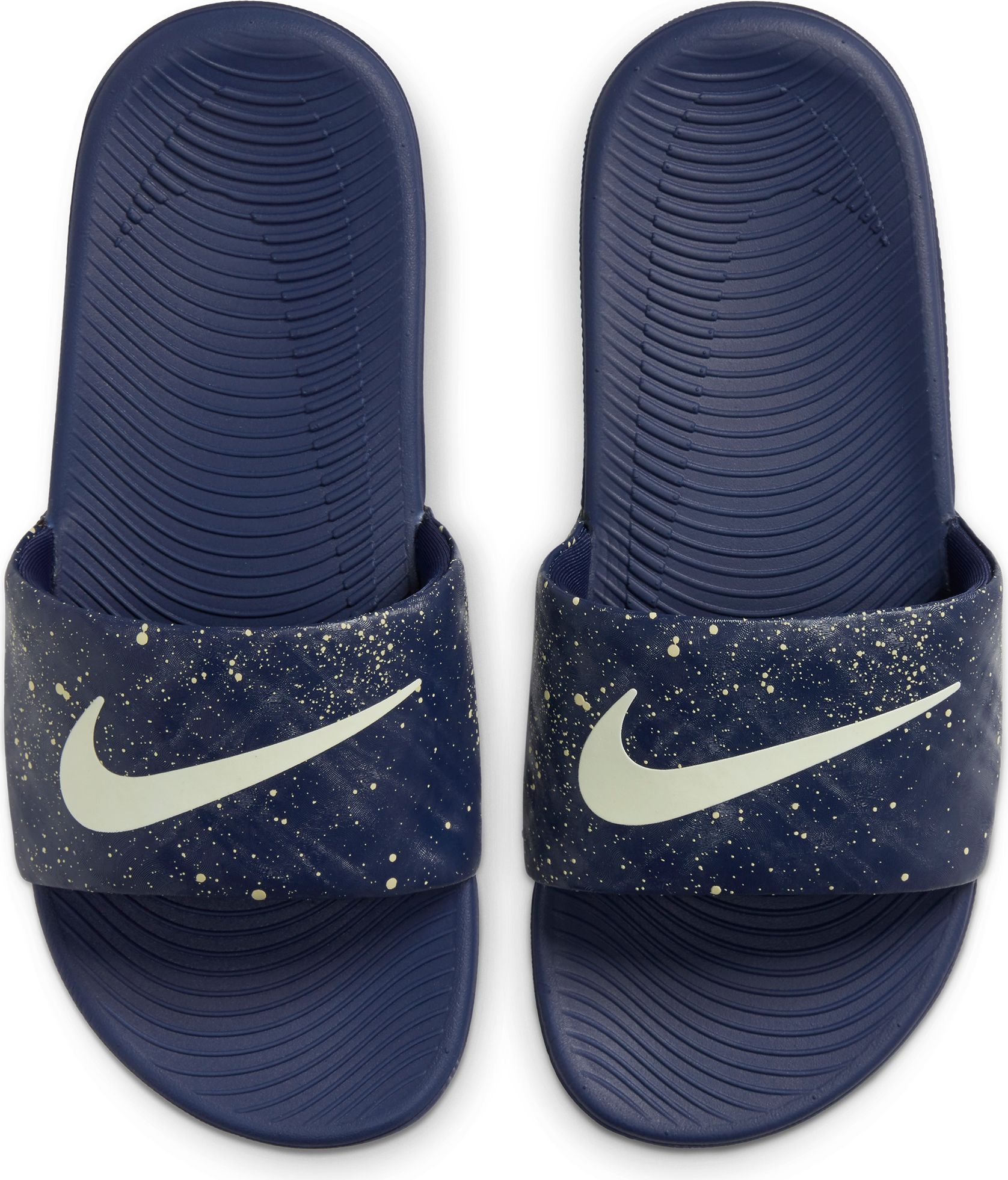 white two strap nike slides