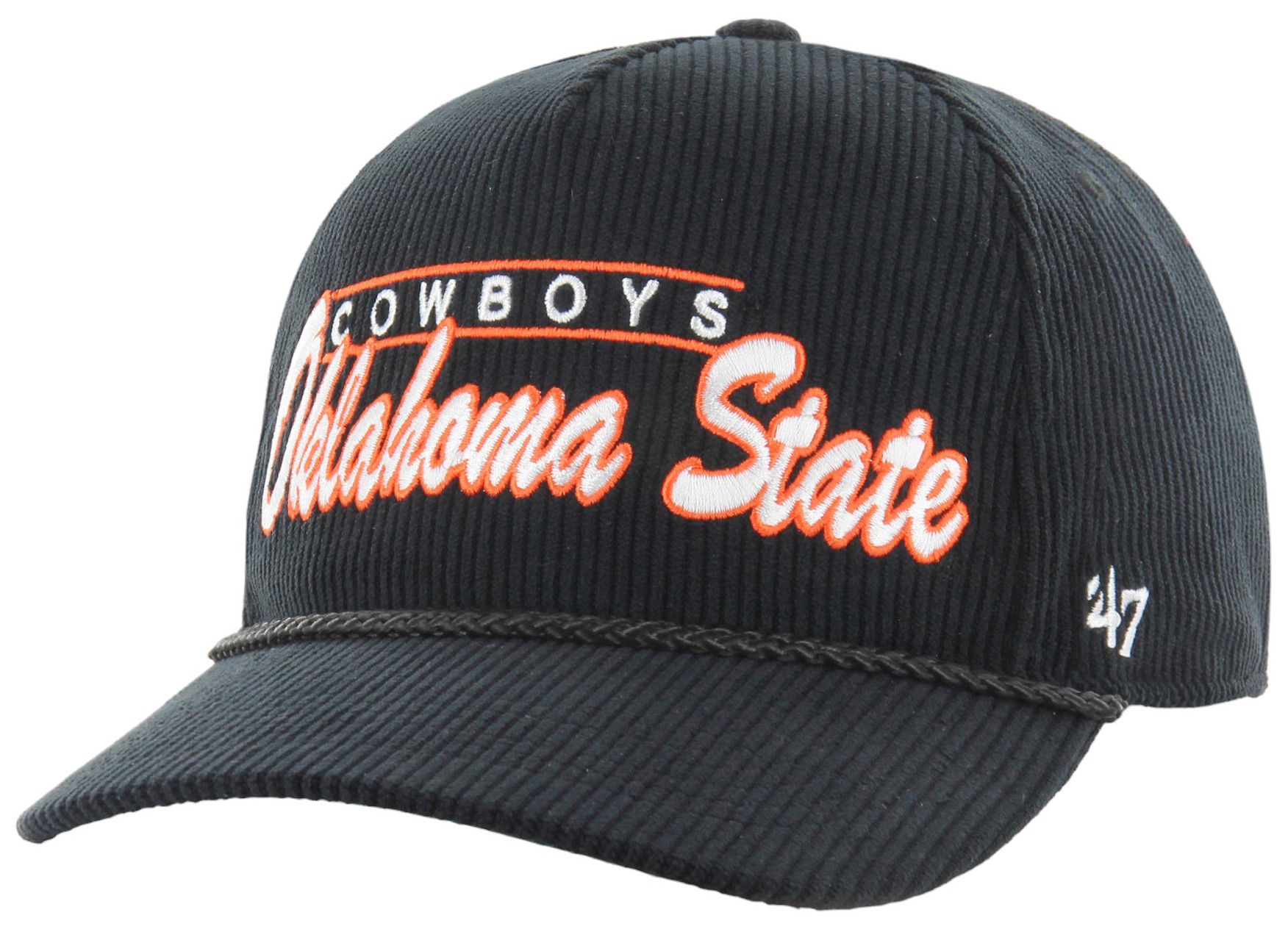 '47 Adult Oklahoma State Cowboys Black Double Header Hitch Adjustable Hat product image