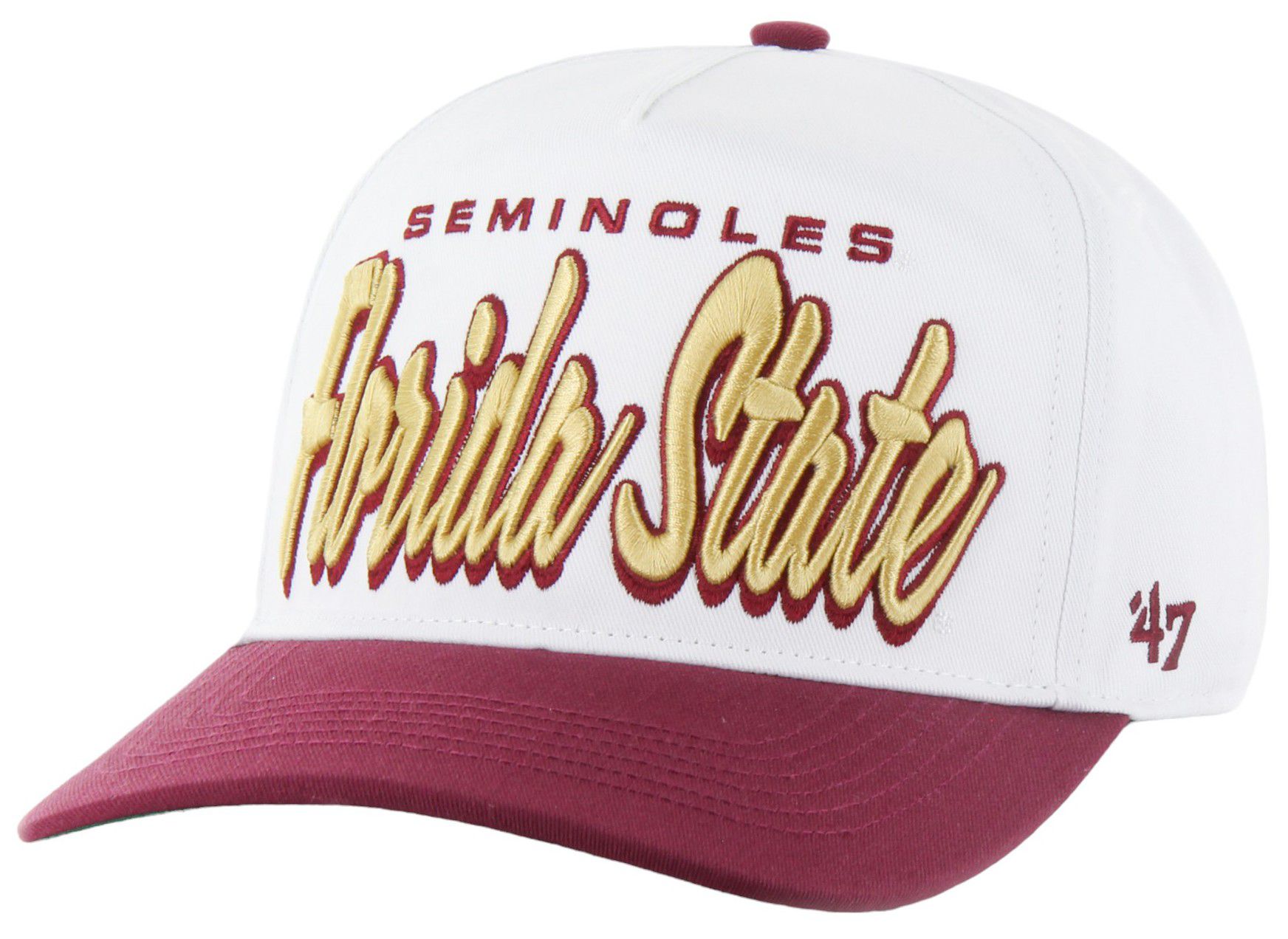 '47 Adult Florida State Seminoles White Drop Shadow Hitch Adjustable Hat product image