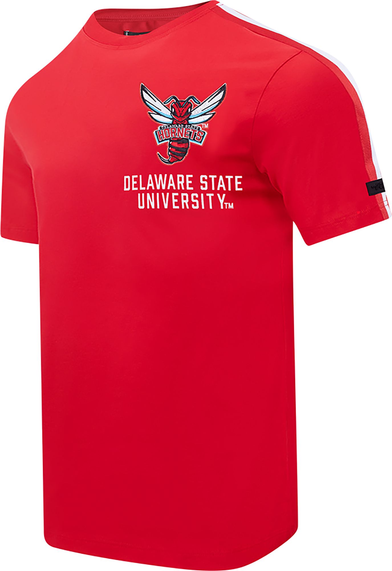 Pro Standard Men's Delaware State Hornets Red Homecoming Short Sleeve T-Shirt product image