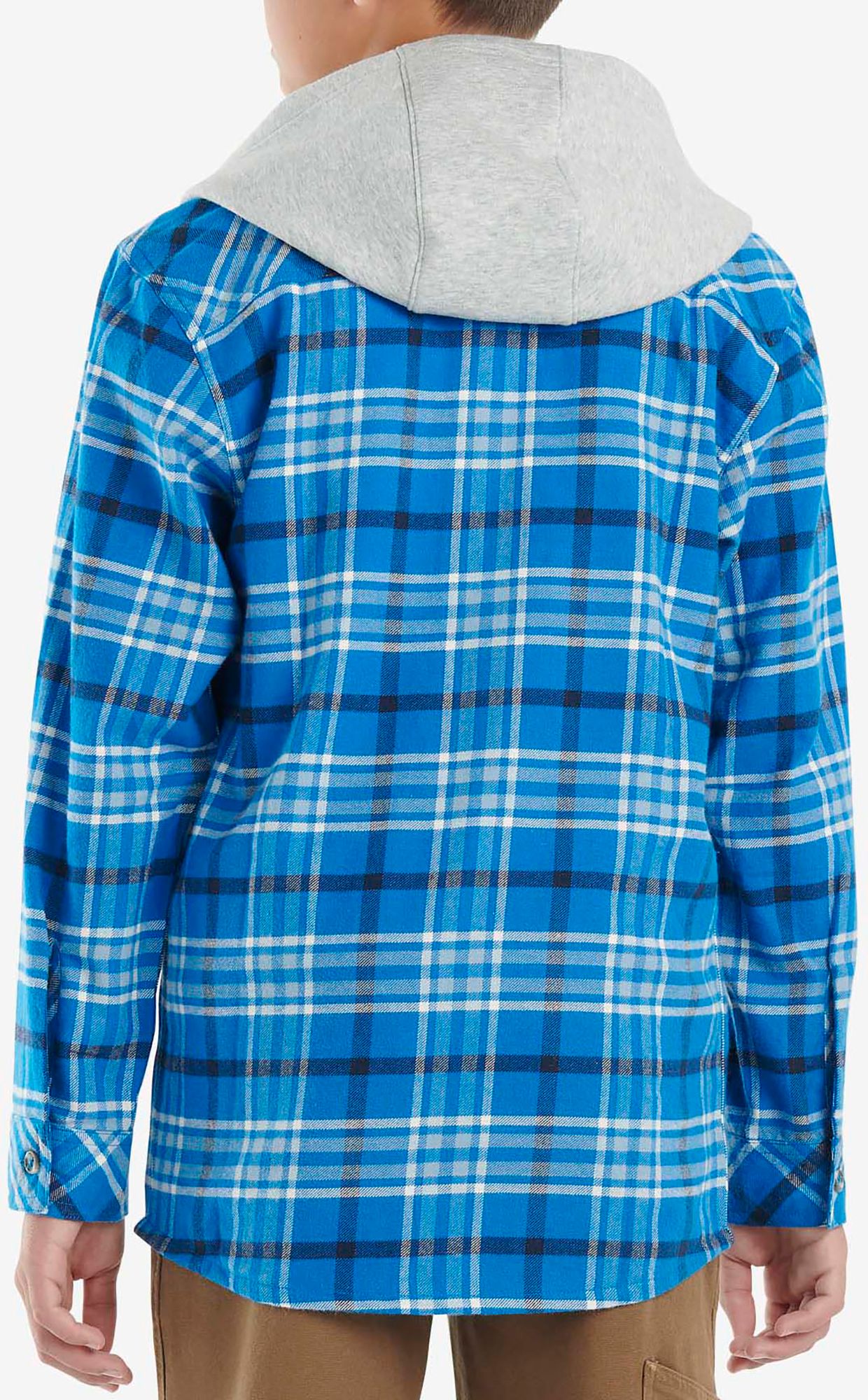 Carhartt Boys' Long Sleeve Button-Front Hooded Flannel Shirt product image
