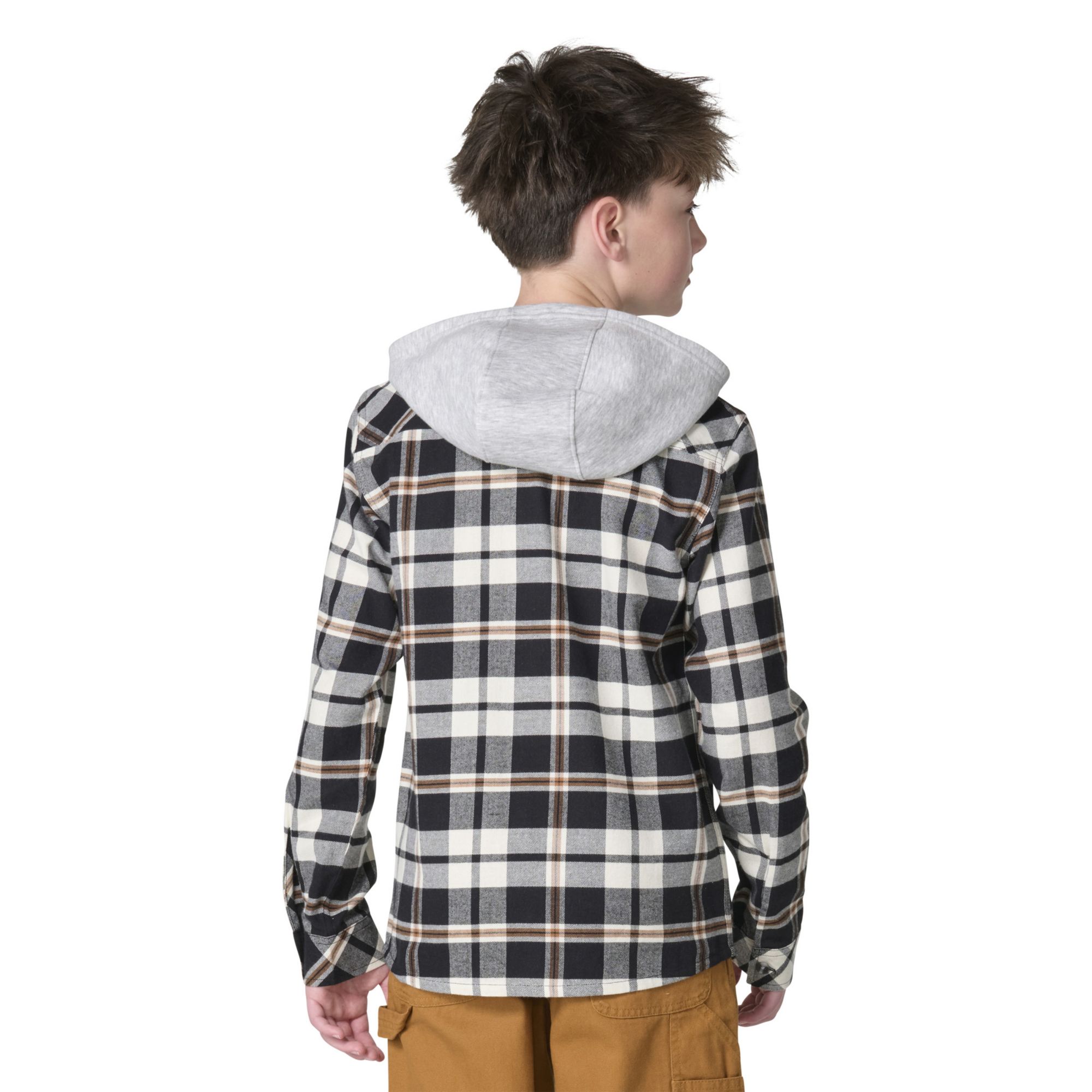 Carhartt Boys' Flannel Long-Sleeve Button-Front Hooded Shirt product image