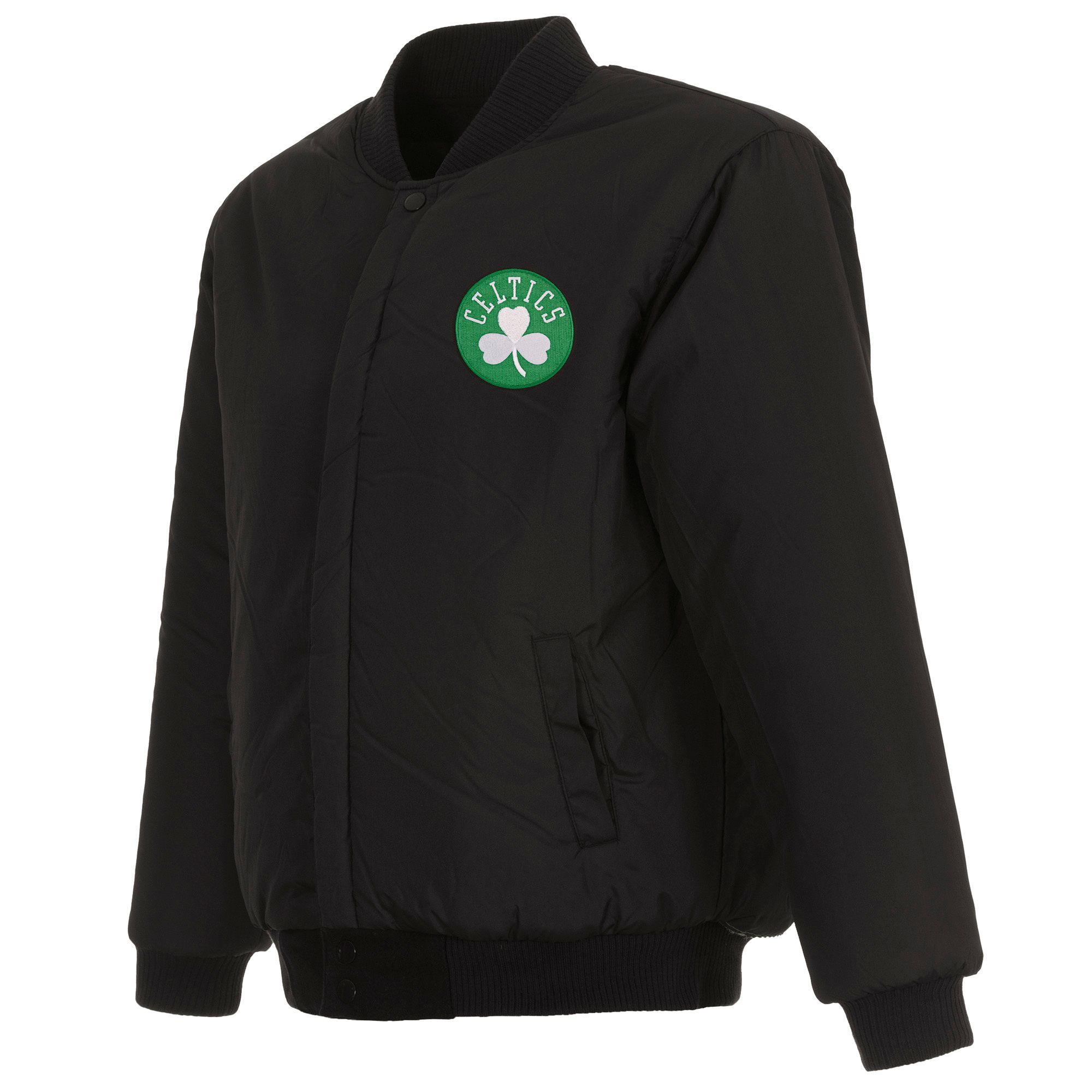 JH Design Men's Boston Celtics Black Reversible Wool Jacket product image