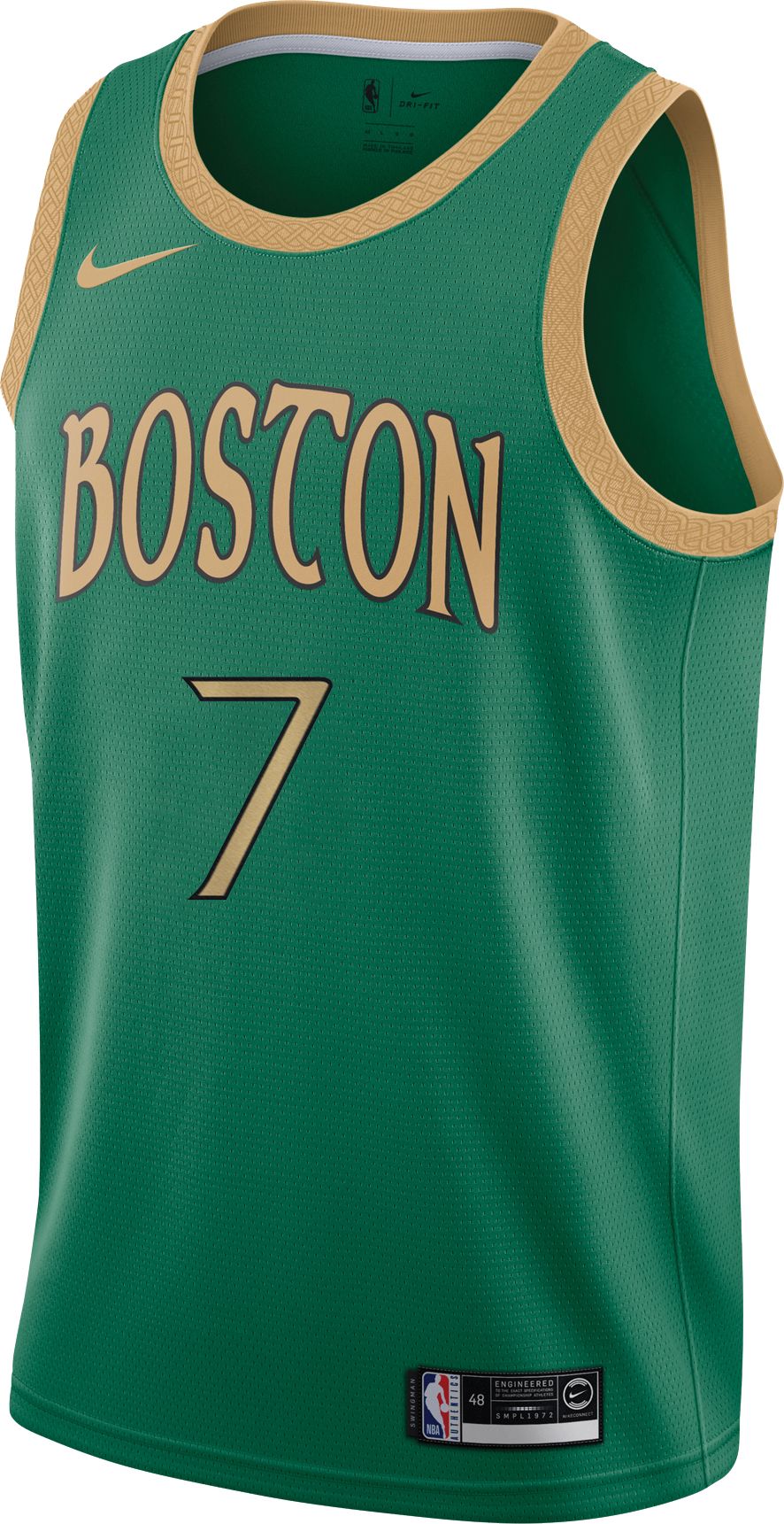 Nike Men's 2019-20 City Edition Boston Celtics Jaylen Brown #7 Green Dri-FIT Swingman Jersey product image