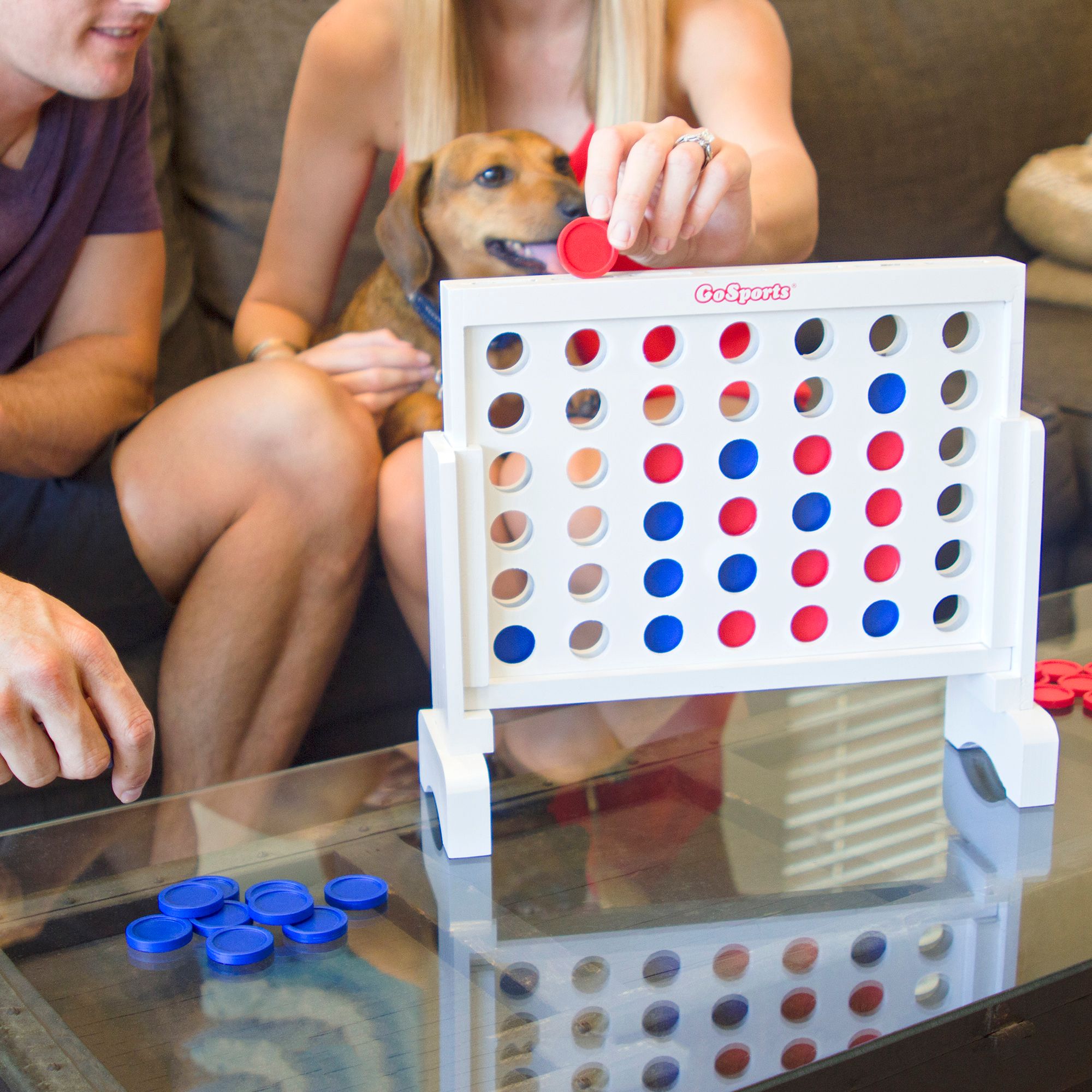 GoSports 1-Foot 4 in a Row Wooden Game product image