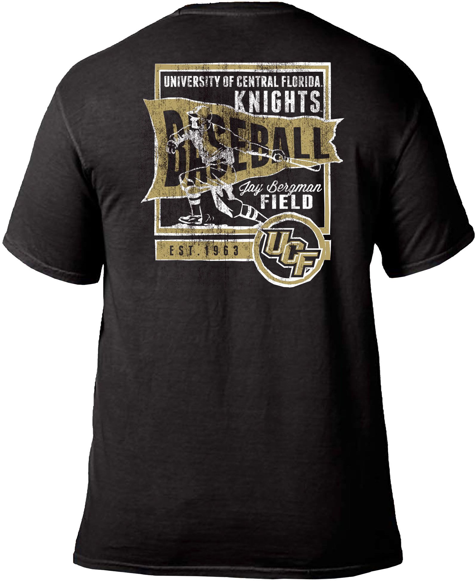 Image One Men's UCF Knights Black Baseball Flag T-Shirt product image