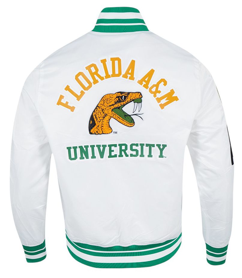 Pro Standard Men's Florida A&M Rattlers White Classic Satin Jacket product image
